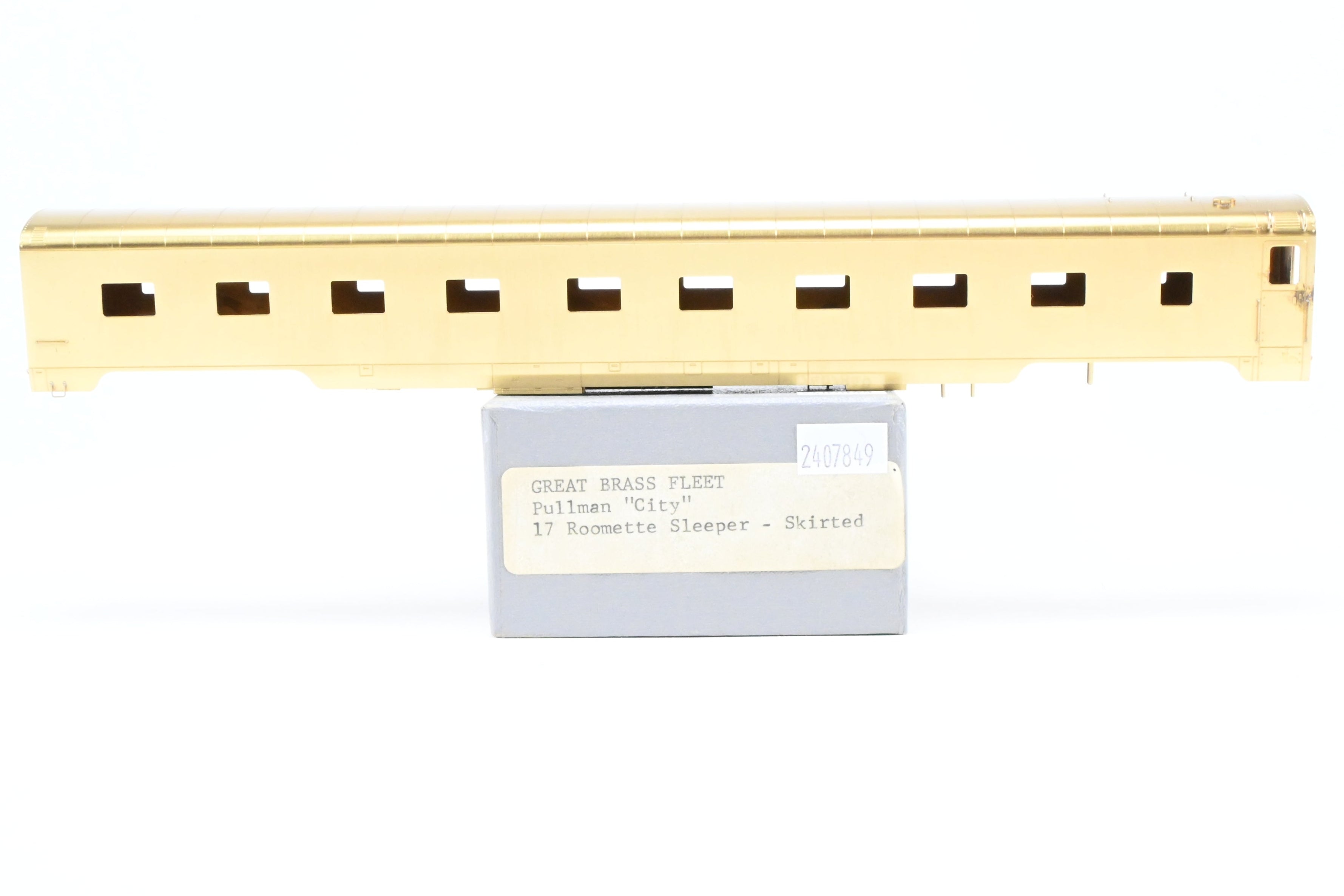 HO Brass Great Brass Fleet NYC - Skirted 17-Roomette Pullman Sleeper, No Trucks