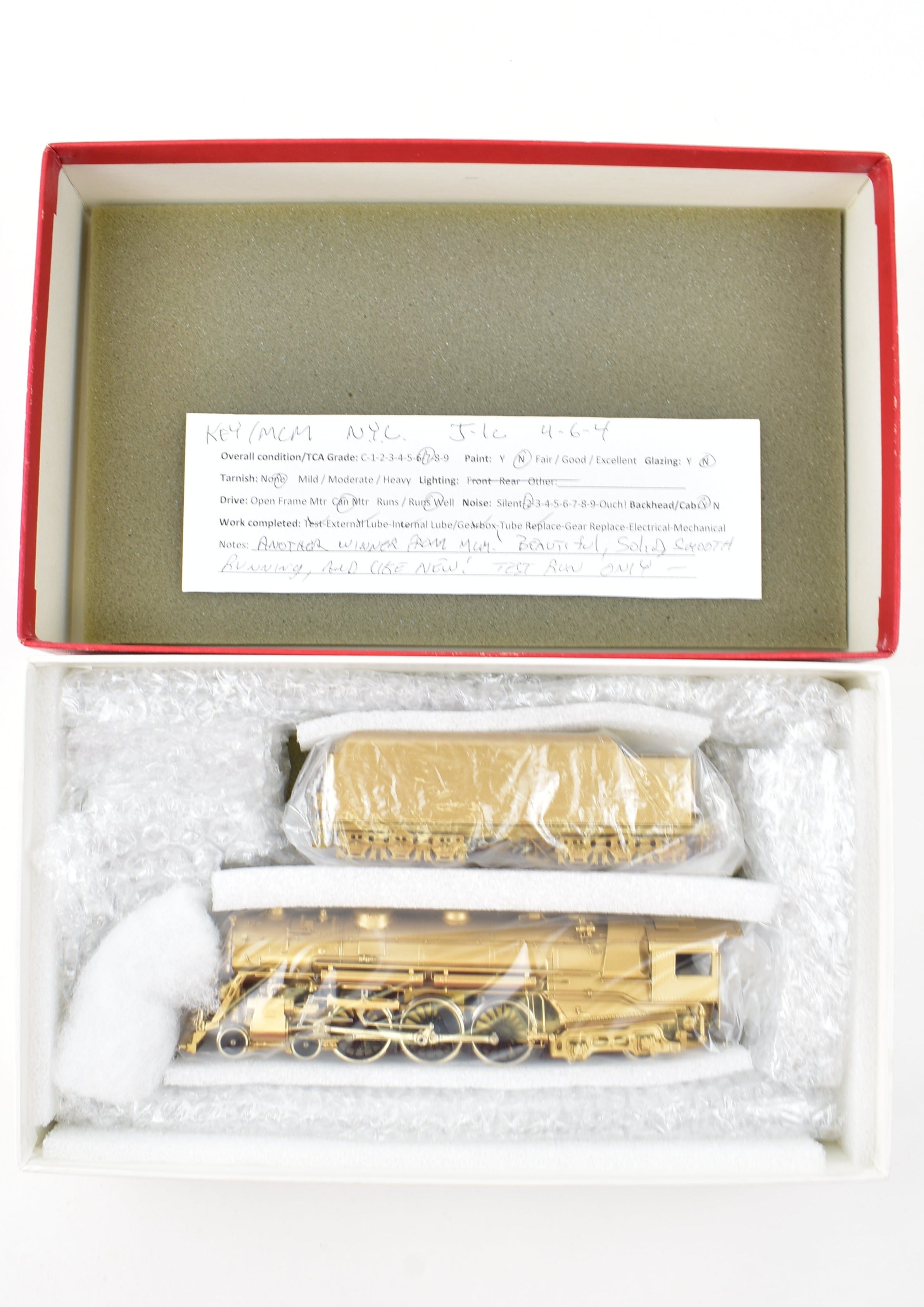 High - Quality HO Scale Brass Conventional Key Imports Model from NYC - New York Central J - 1c 4 - 6 - 4 Hudson Steam Locomotive