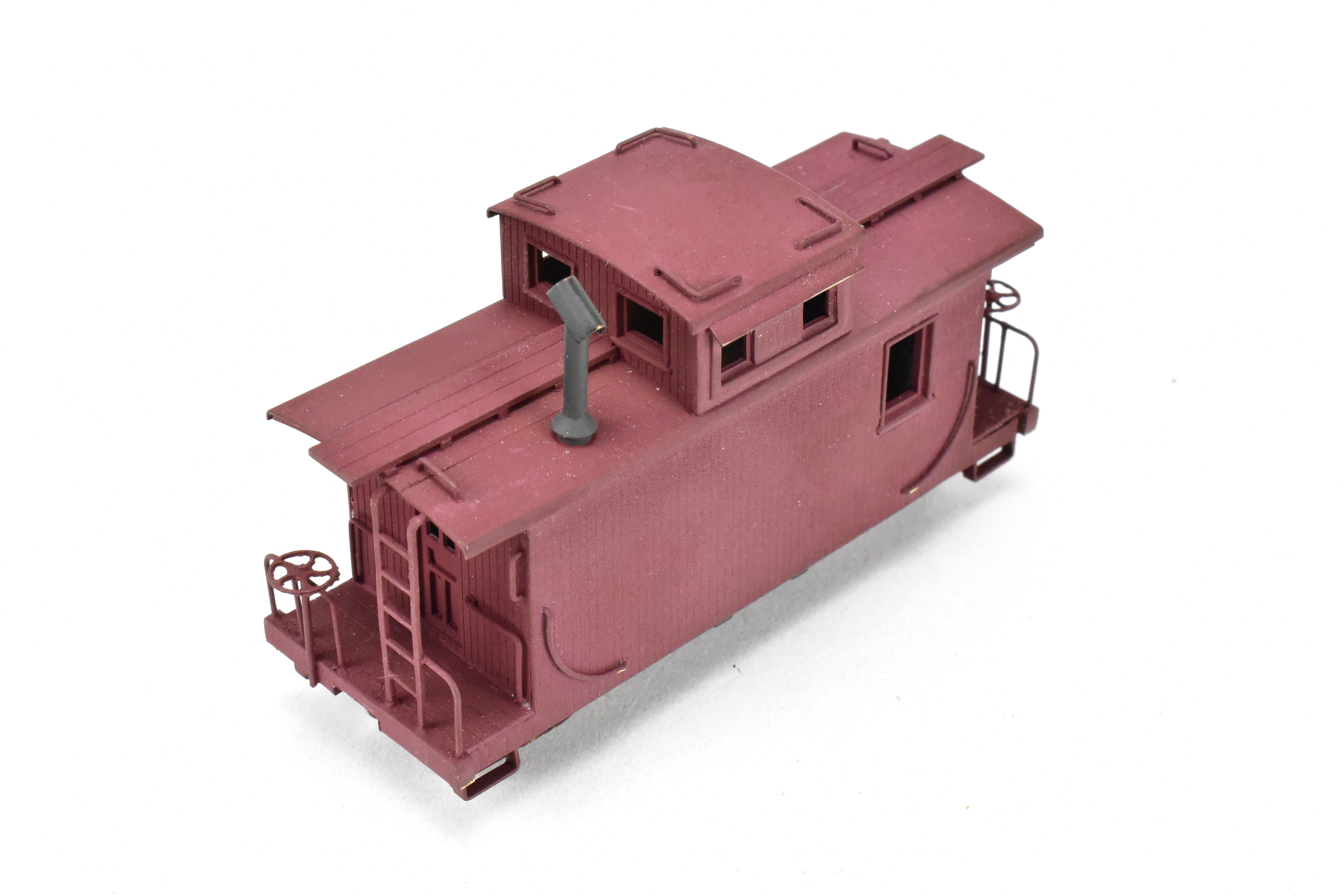 HOn3 Brass PFM - Denver & Rio Grande Western Unlettered Short Caboose in Red, No Box