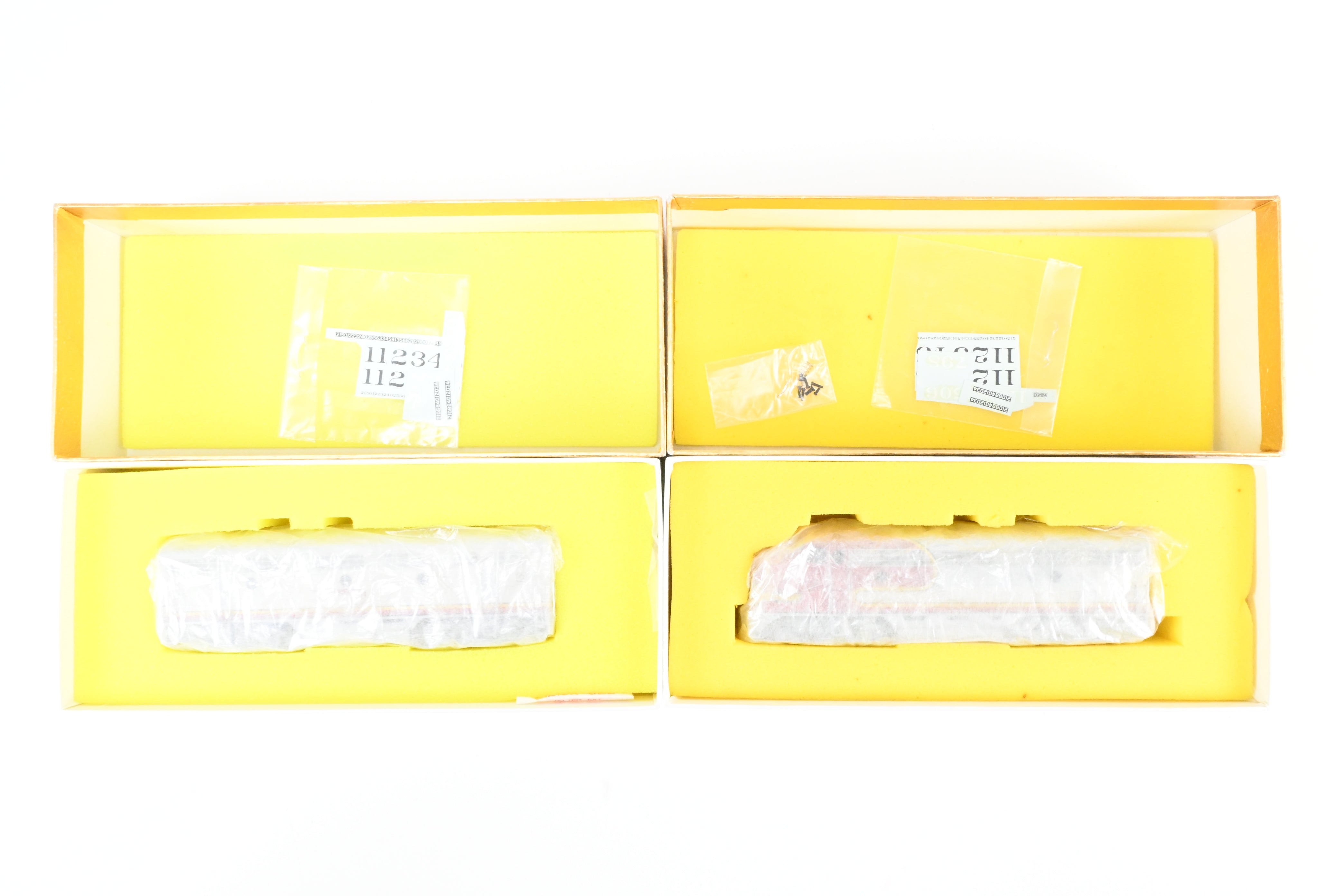 HO Scale Brass Model Train Oriental Limited ATSF - Santa Fe EMD F7 Phase II 1500 HP A/B/B/A Set with Factory Plated and Painted Finish