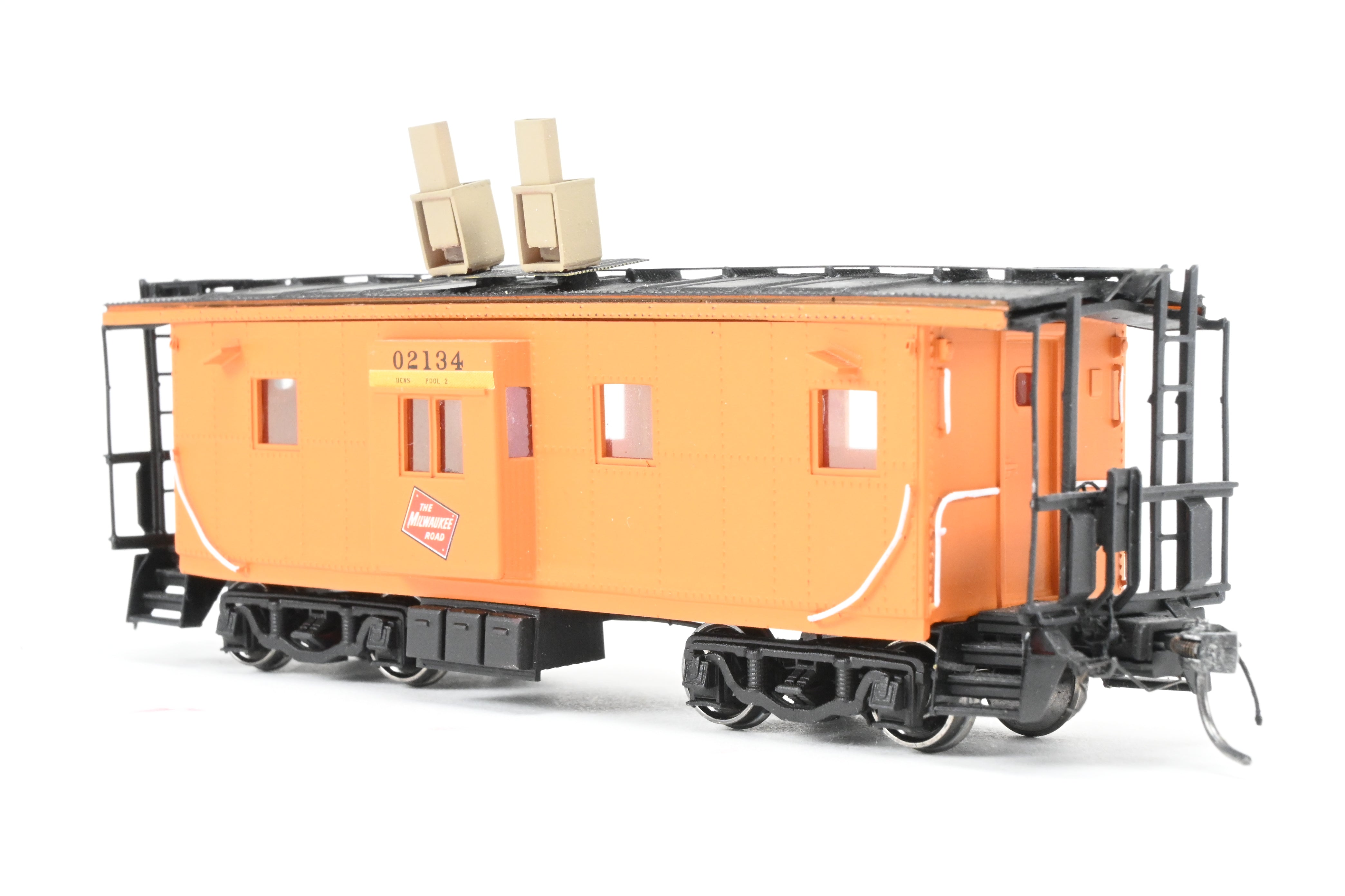HO Scale 3D Printed Thrall Bay Window Caboose Model - Milwaukee Road #02134