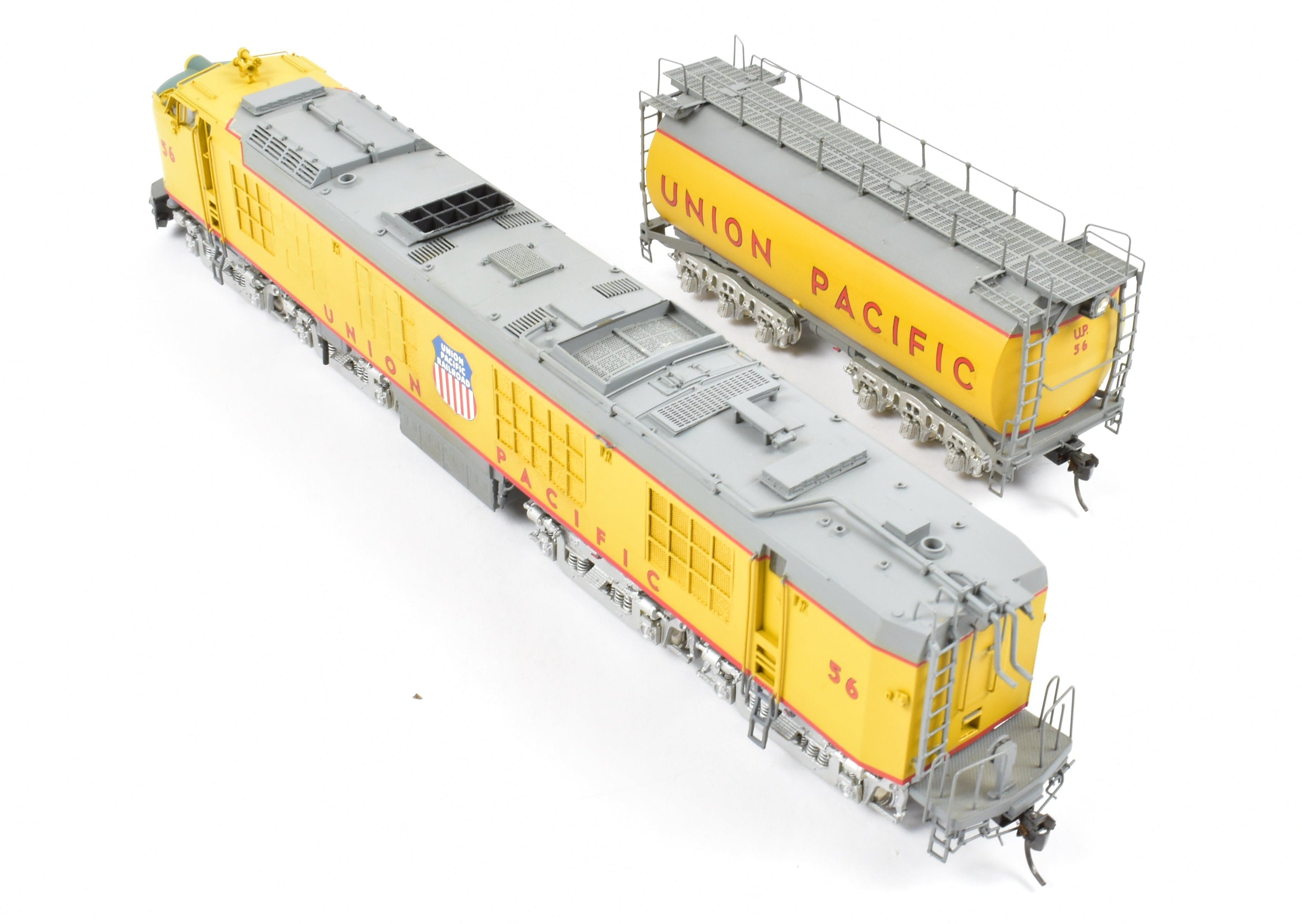 HO Brass UP Union Pacific Standard Turbine w/ Round Tender Custom Painted #56 by OMI