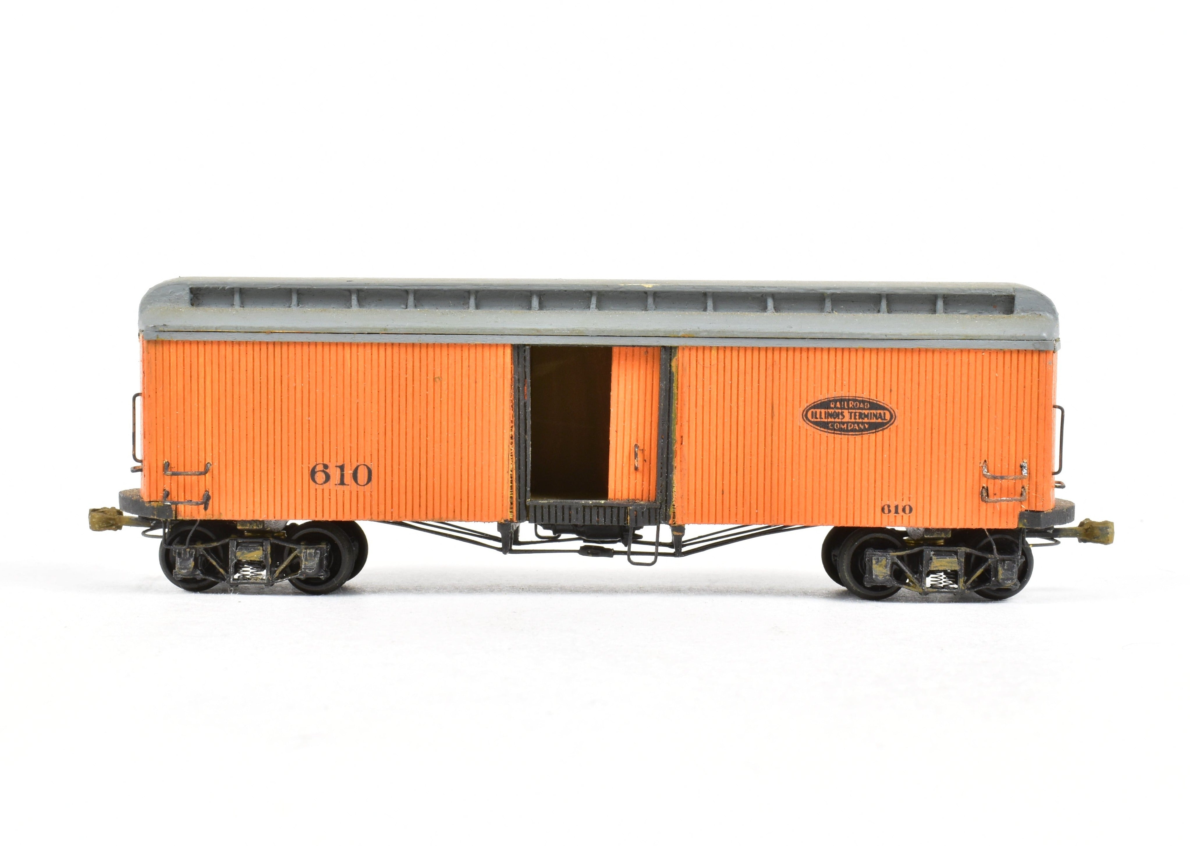 La Belle Woodworking Illinois Terminal Freight/Baggage Trailer #610, Well-Built & Painted