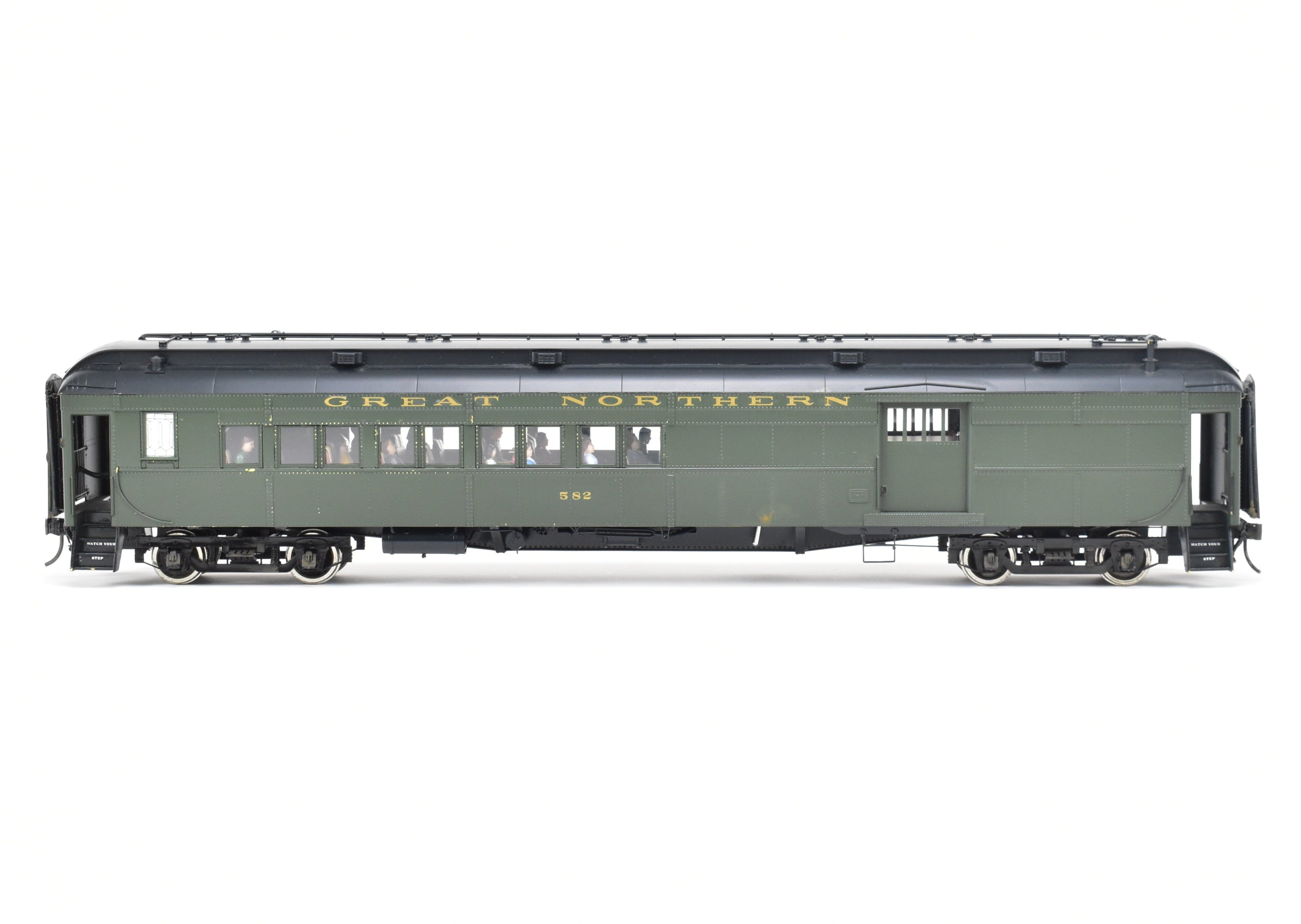 O Scale 1:48th Oriental Limited Great Northern H.W Combine/Caboose Model - Brass, Custom - Finished, Numbered 582