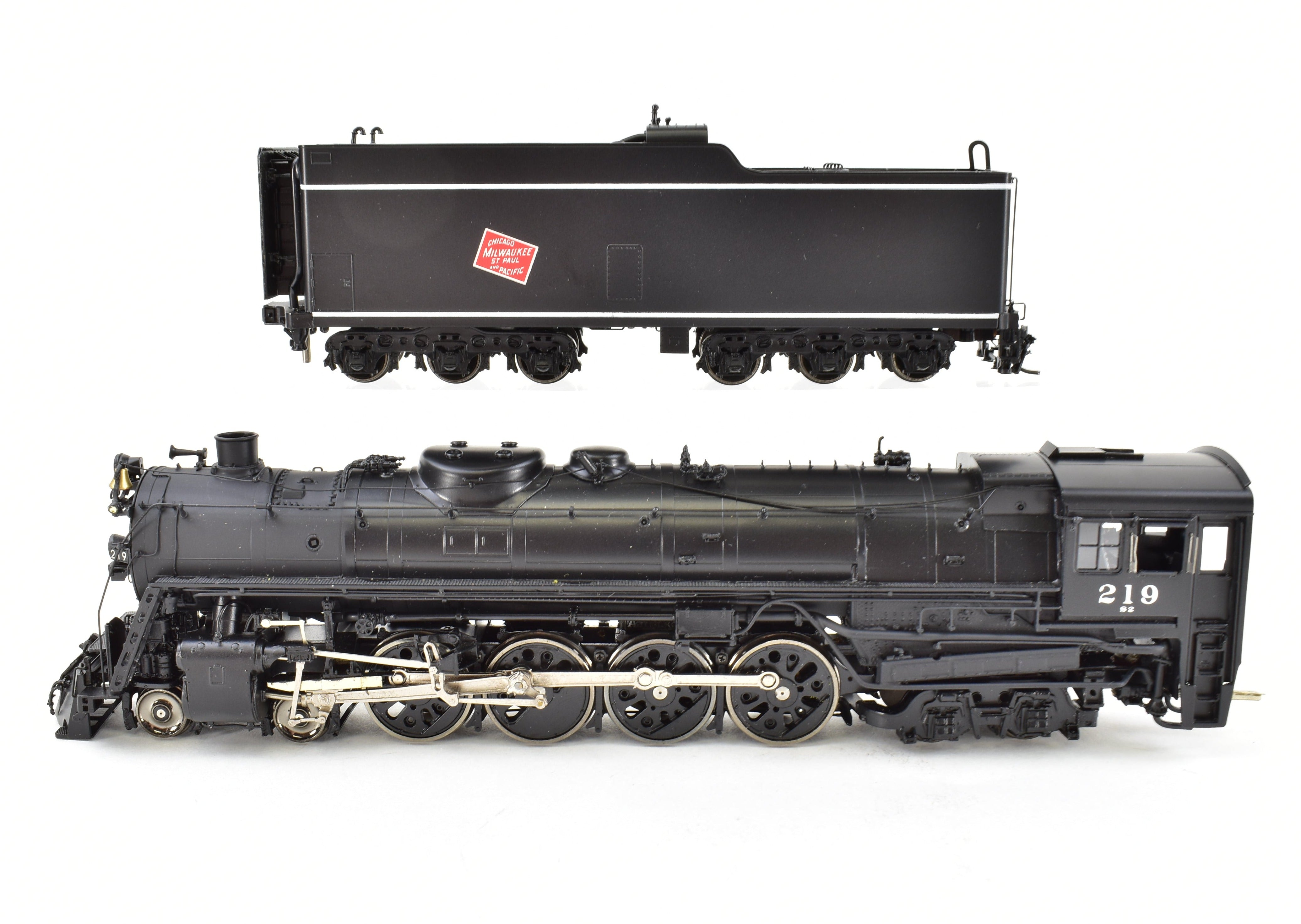 HO Scale Brass Model Train - Overland Models, Inc. MILW - Milwaukee Road S2a 4-8-4 - FP No. 219, High - Quality Collectible Model