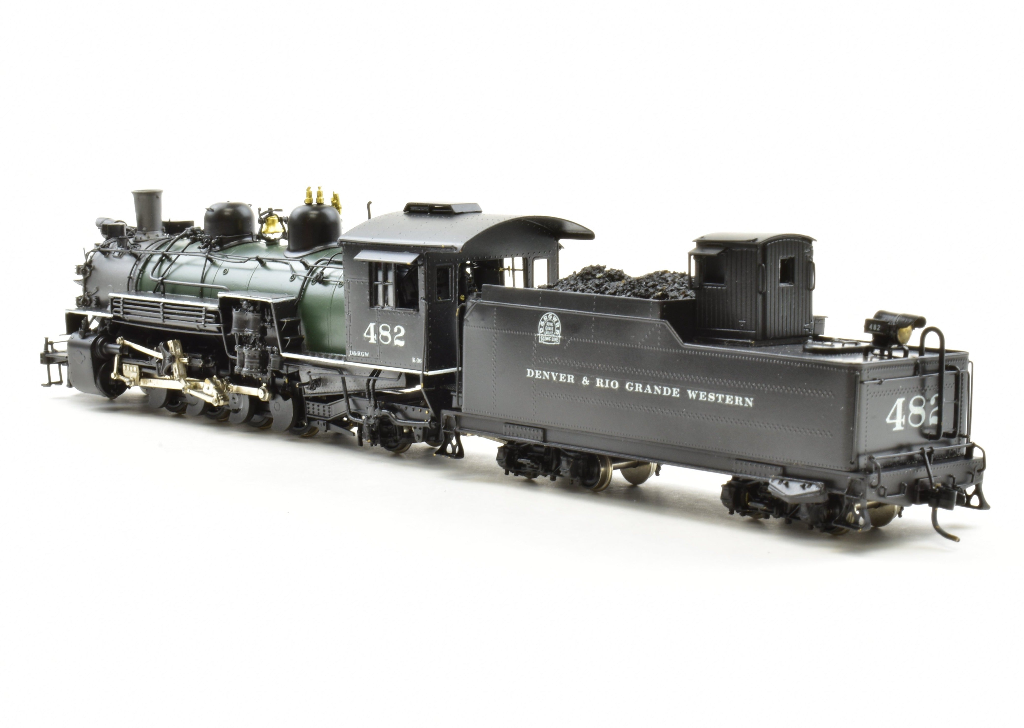 HOn3 Brass PFM Fujiyama - D&RGW Denver & Rio Grande Western K - 36 2 - 8 - 2 Pro Paint Locomotive #482