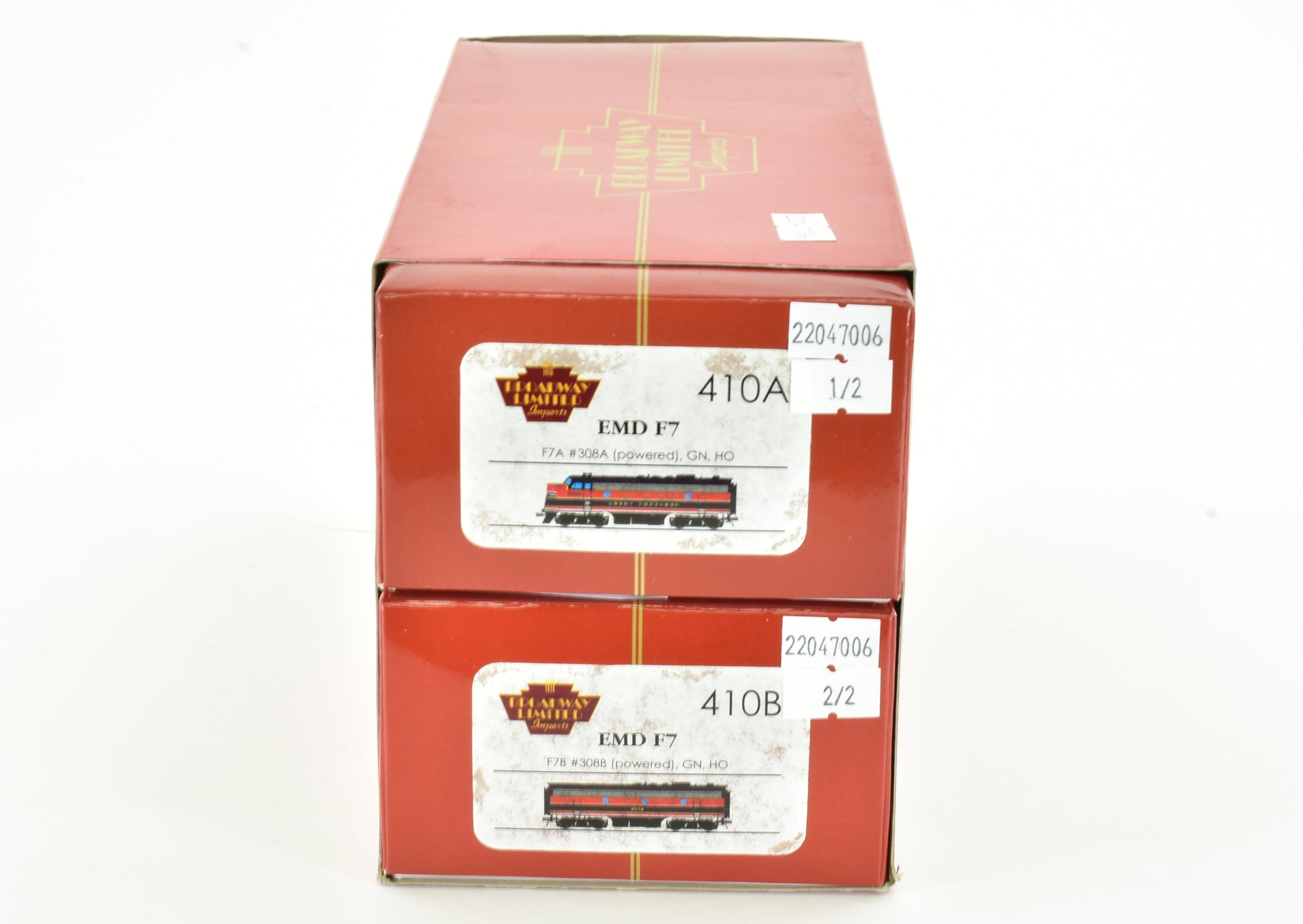 Broadway Limited Imports GN Great Northern EMD F7A/B Set with QSI DCC & Sound