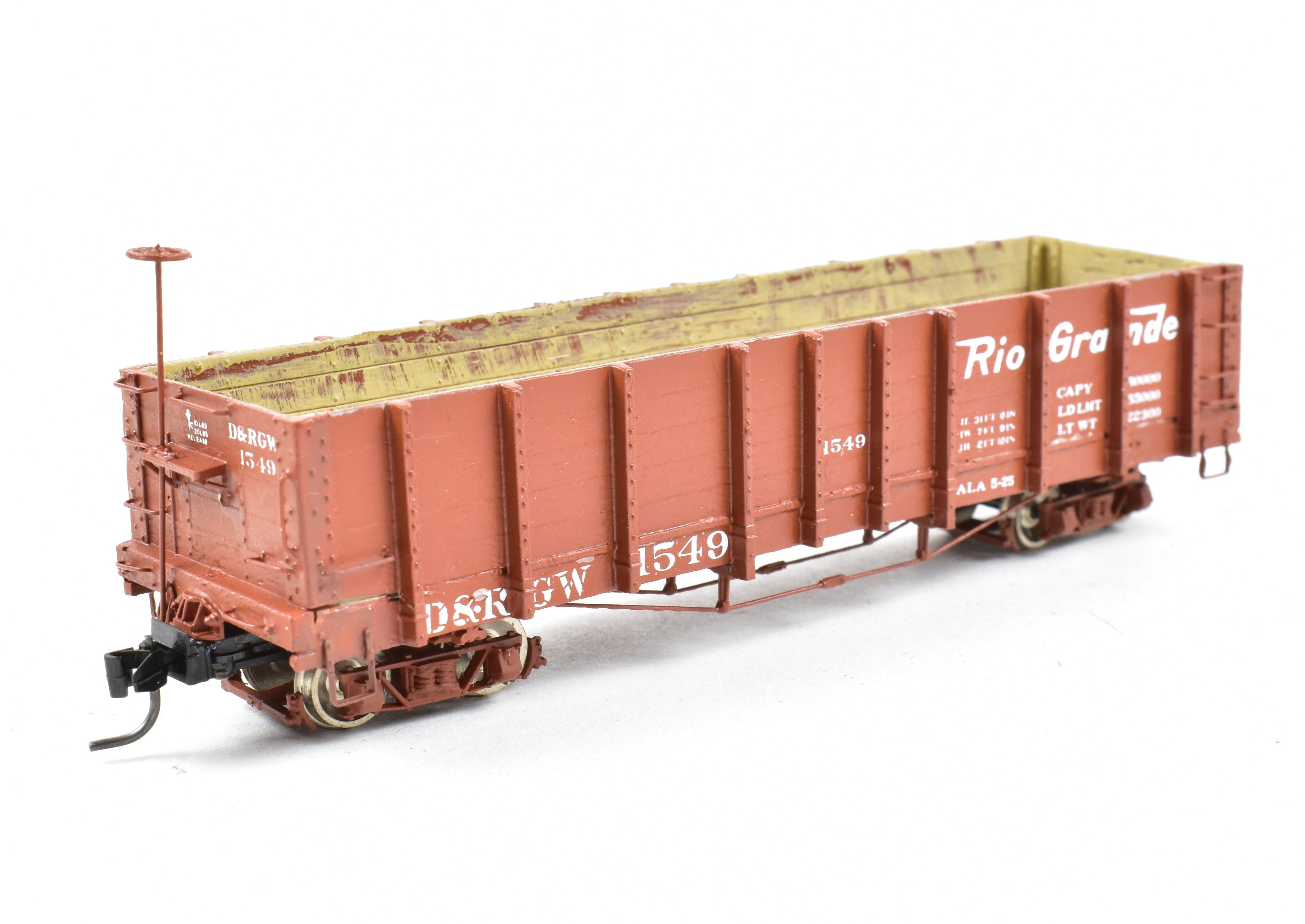 1940s D&RGW Denver & Rio Grande Western Custom-Built HOn3 Gondola #1549 by Leadville Supply
