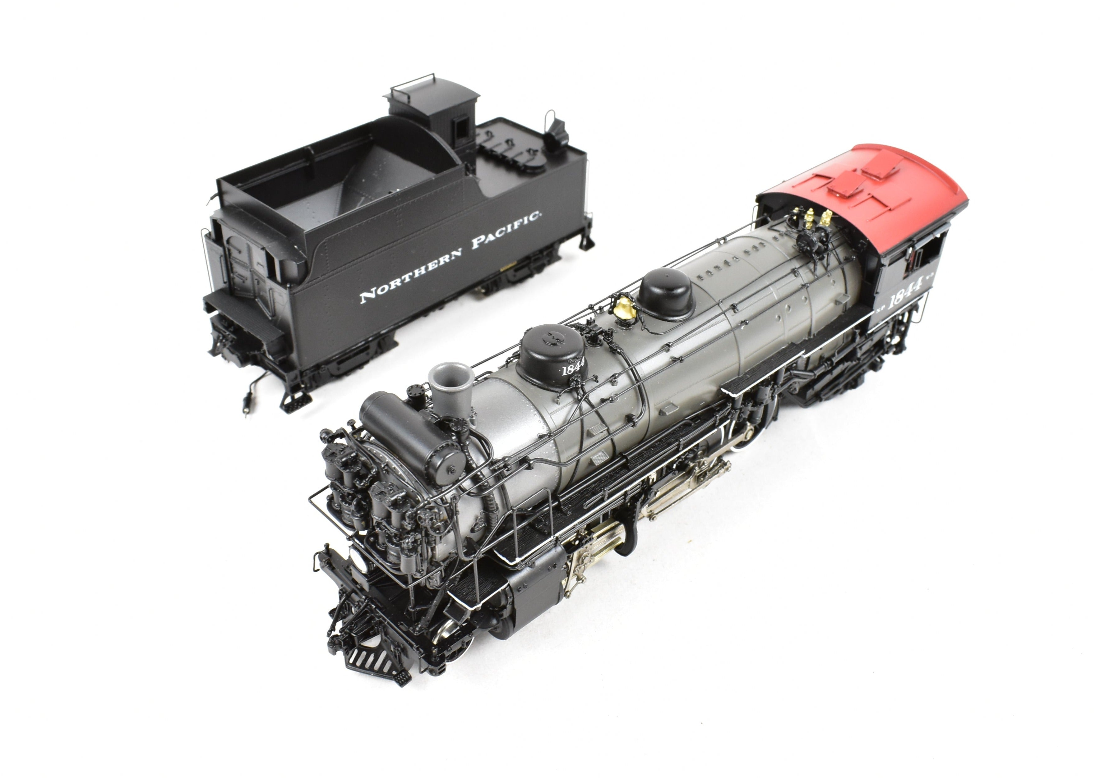 HO Scale Brass Model Train by W&R Enterprises - Northern Pacific Class W-5 2-8-2 Version 1, #1844 with Grey Boiler