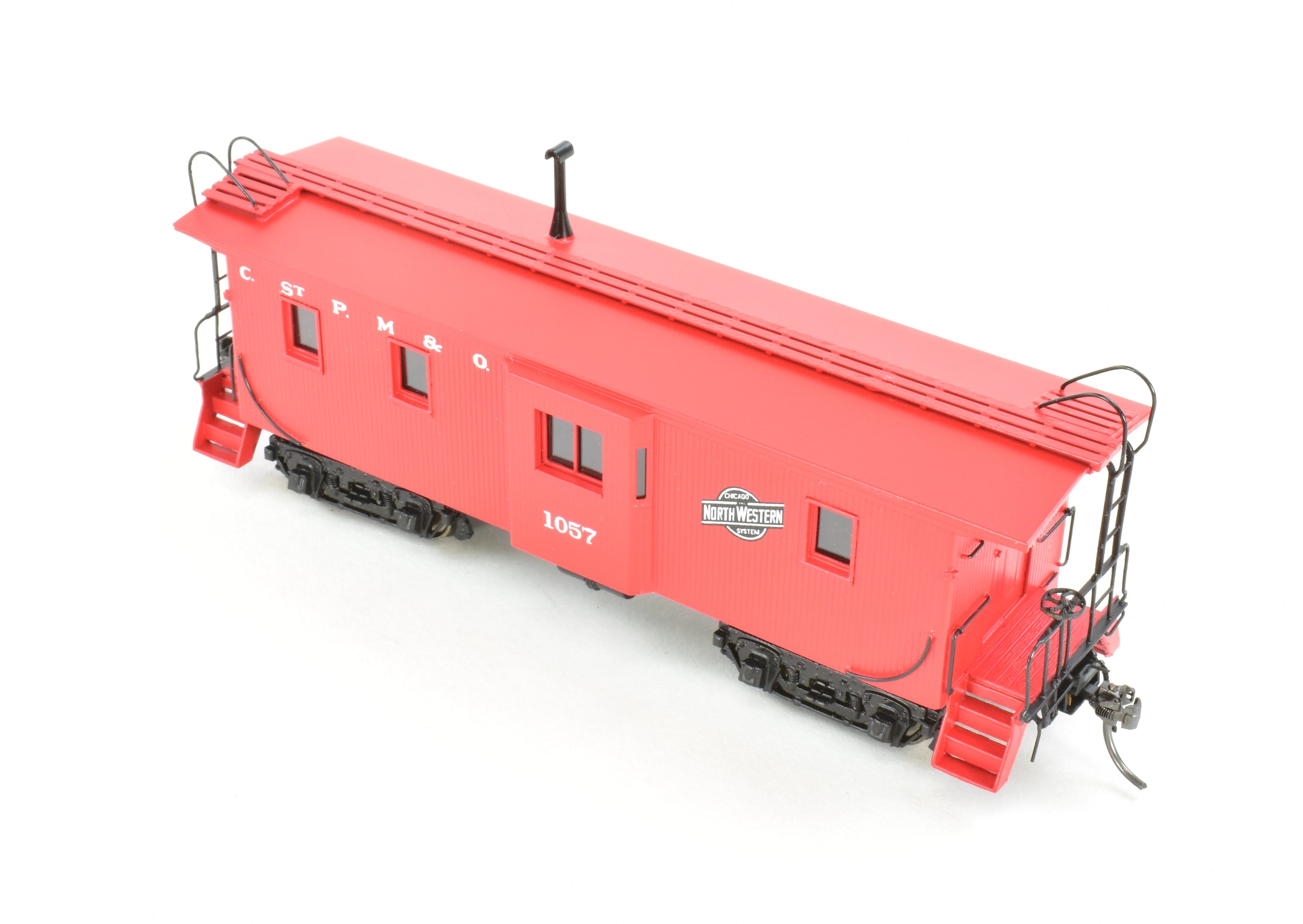 High - Quality HO Scale Brass Division Point Model - Chicago & North Western Standard Way Car Bay Window Type FP, Road Number 1057 by DVP