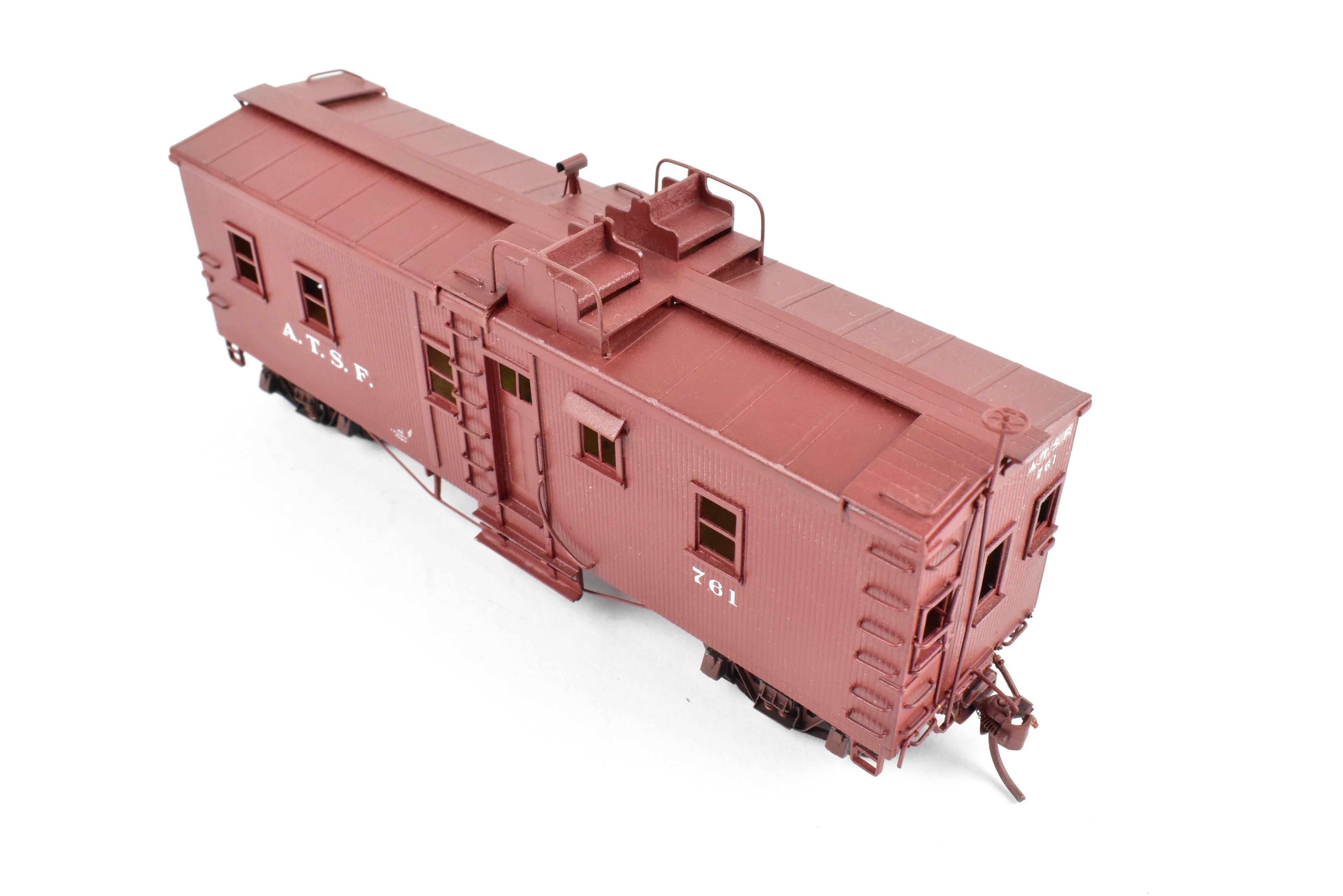 Custom Painted HO Brass Key Imports ATSF Santa Fe Caboose No. 761