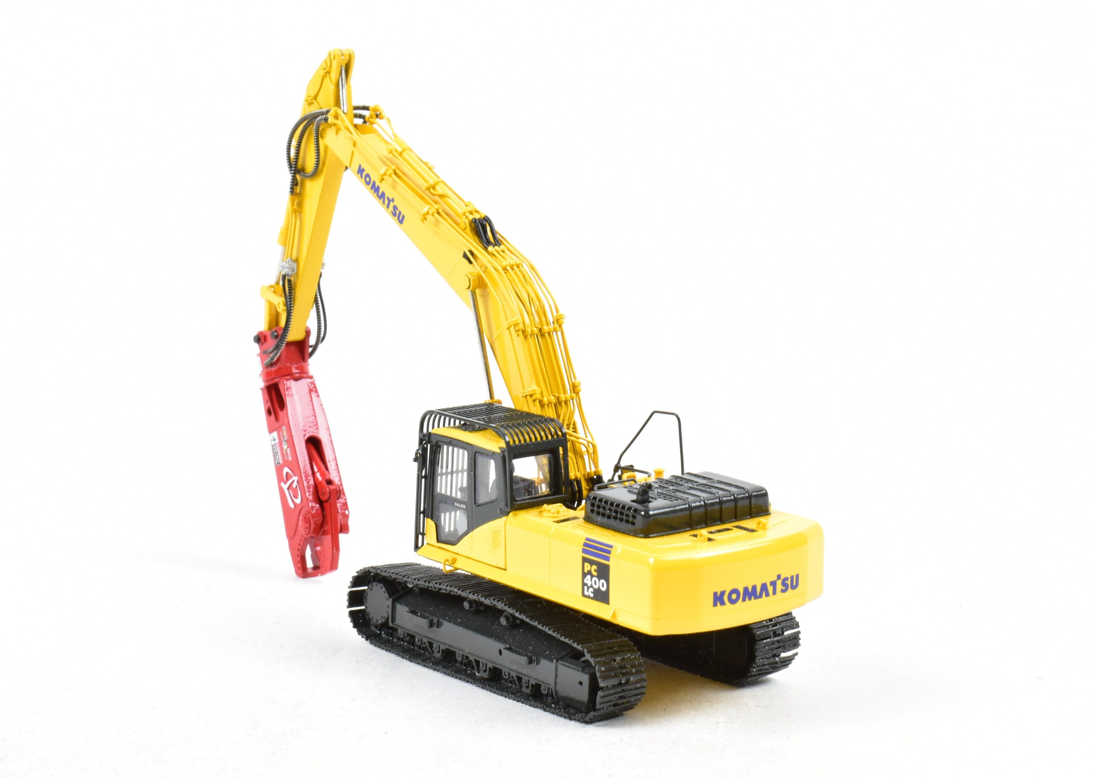 High - Quality HO Scale Brass Construction Model - Classic Mint Collectibles Komatsu PC400LC - 7 Excavator with LaBounty MSD 2000R Shear for Fine Collecting