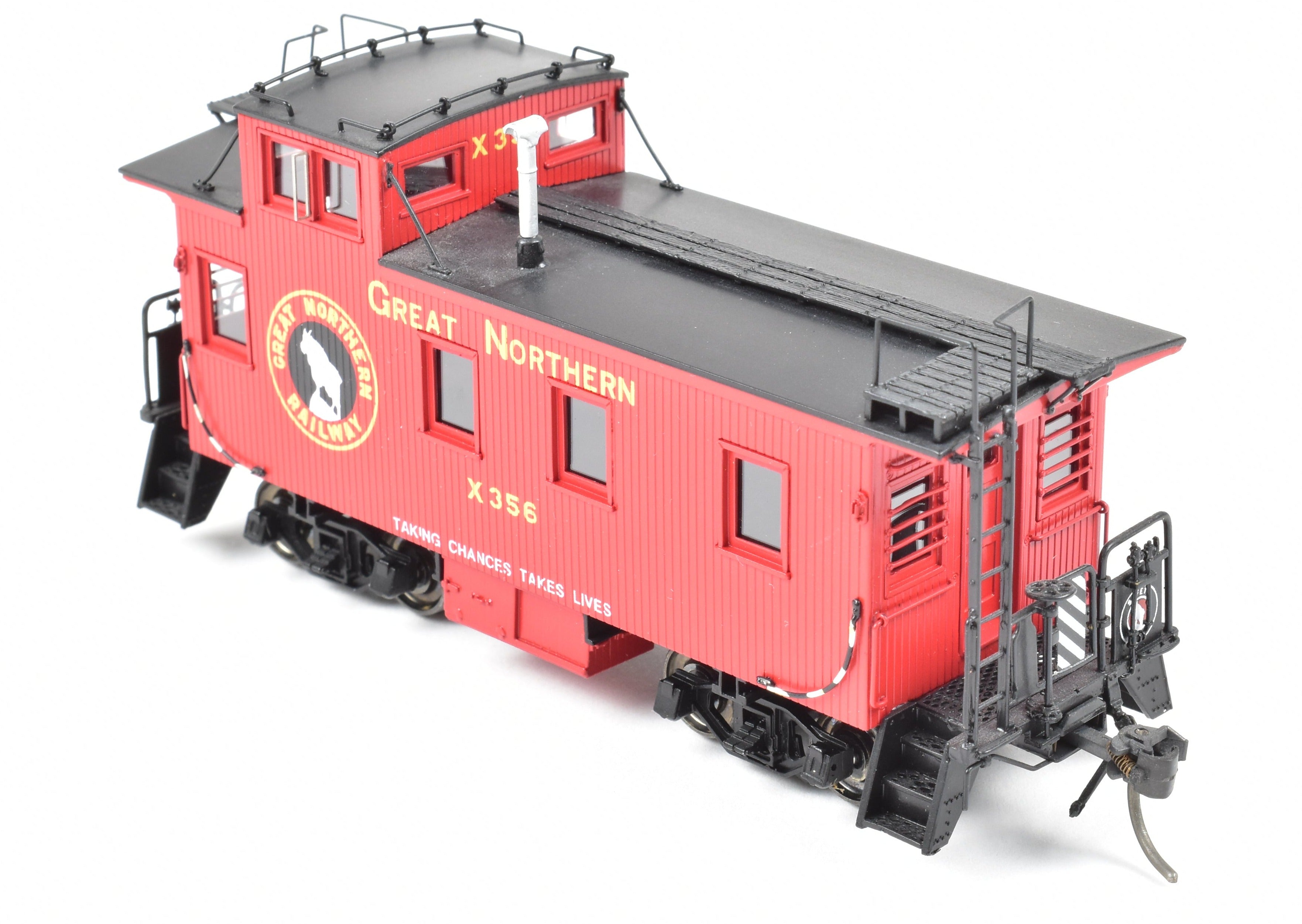 HO Scale Brass Challenger Imports Great Northern 25' Wood Caboose, Later Version X356