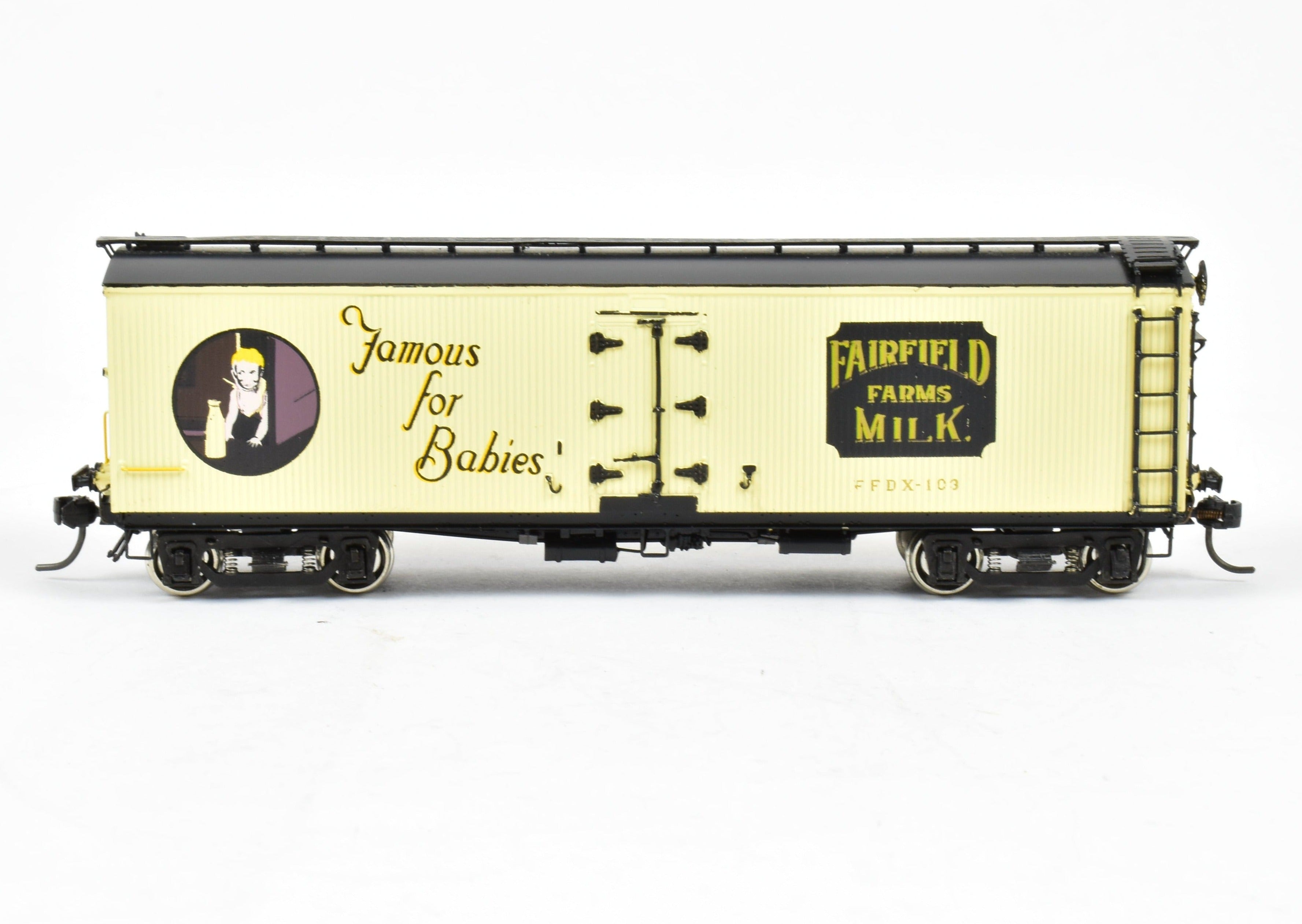 HO Scale Brass PSC Precision 41' Round Roof Milk Tank Car by Fairfield Farms