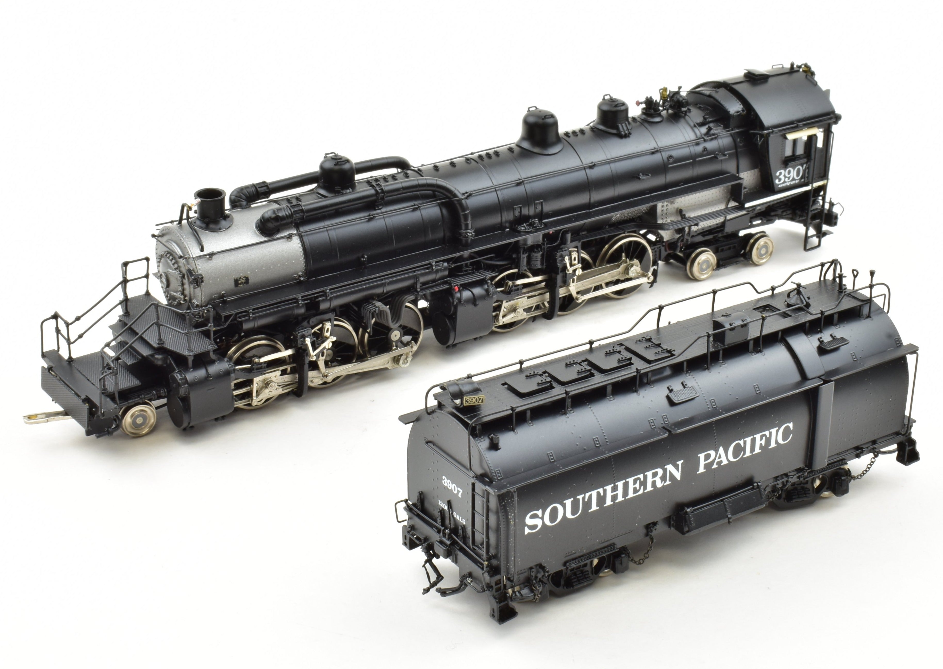 HO Scale Brass Key Imports Southern Pacific AM - 2 4 - 6 - 6 - 2 Cab Forward #3907 Post - War Model