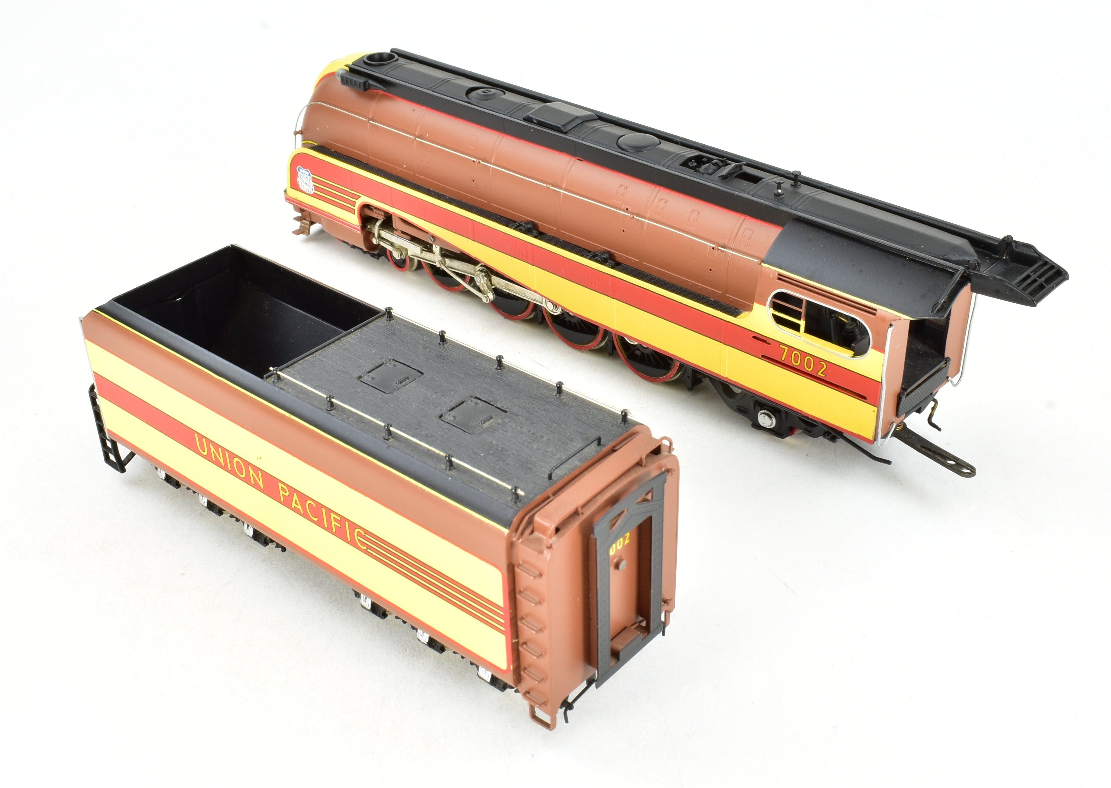 HO Scale Brass Union Pacific 4-8-2 FP Steam Locomotive Model, Key Imports UP No. 7002 Forty Niner
