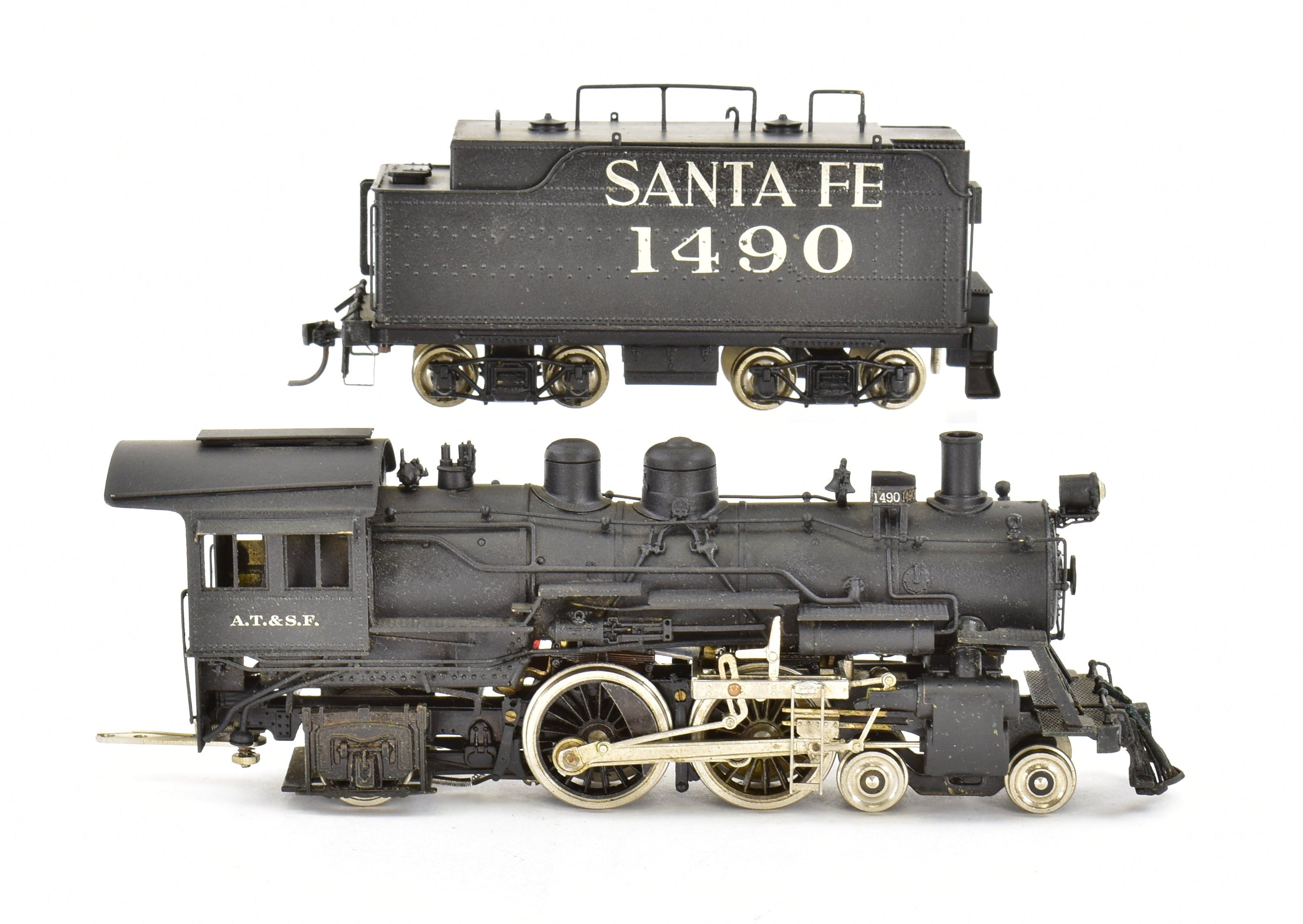 HO Brass Balboa ATSF Santa Fe 1480 Class 4-4-2 Atlantic Locomotive CP #1490