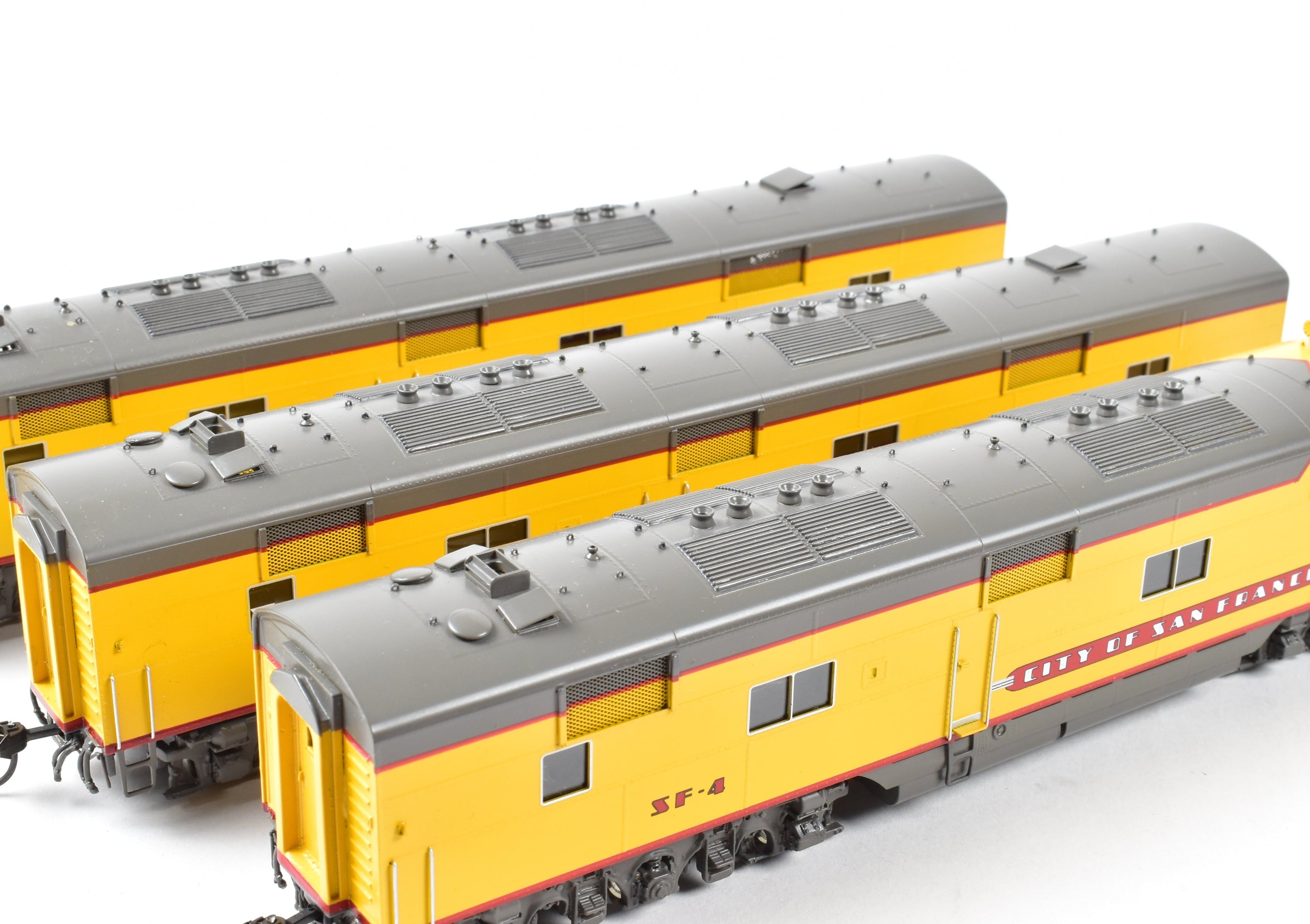 HO Scale Brass Consist of Challenger Imports Union Pacific City of San Francisco EMD E6 A/B/B Locomotive Set for Model Railroading