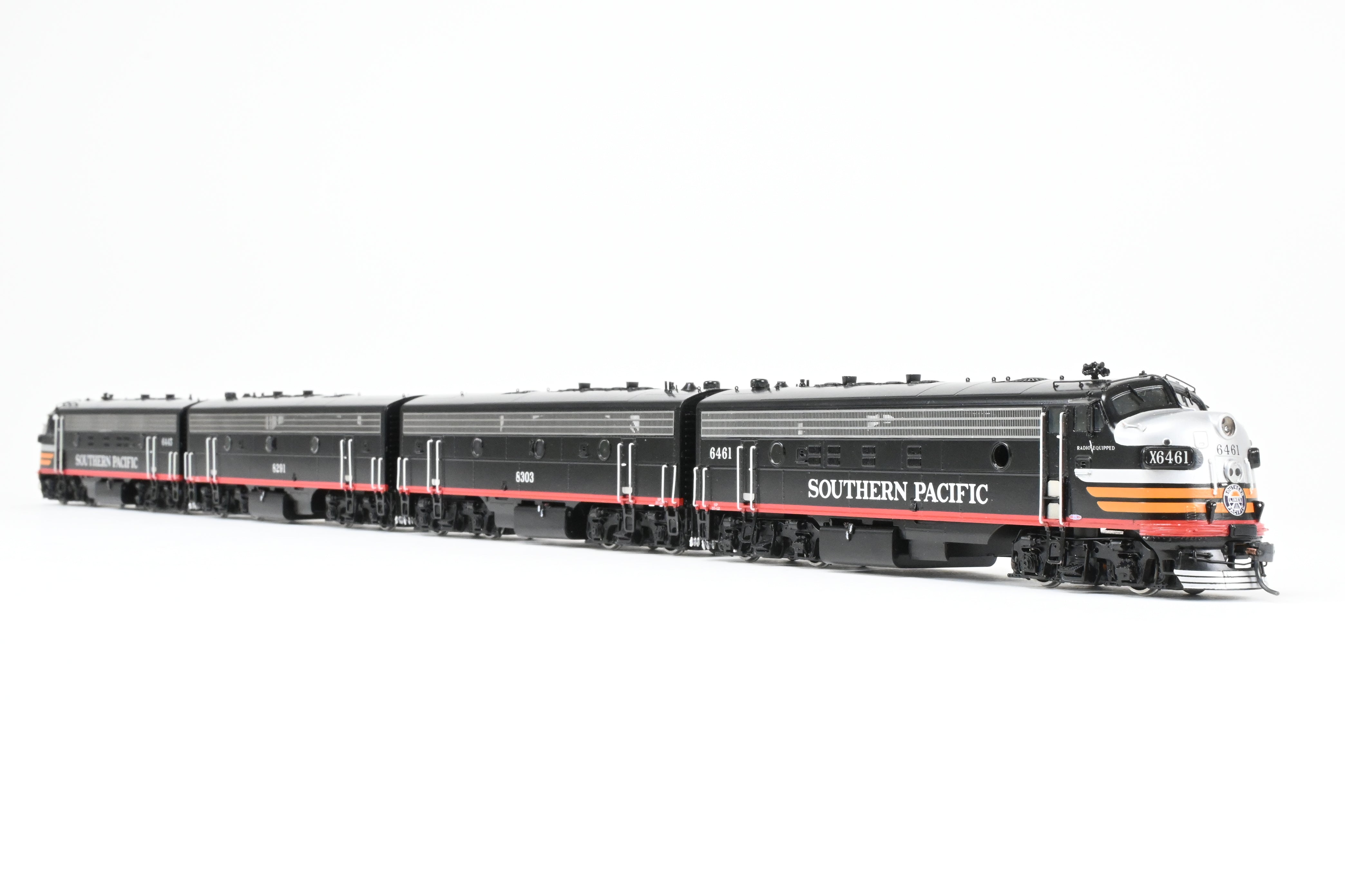 HO Scale Brass EMD FP7A/F7B Set in SP Black Widow Scheme