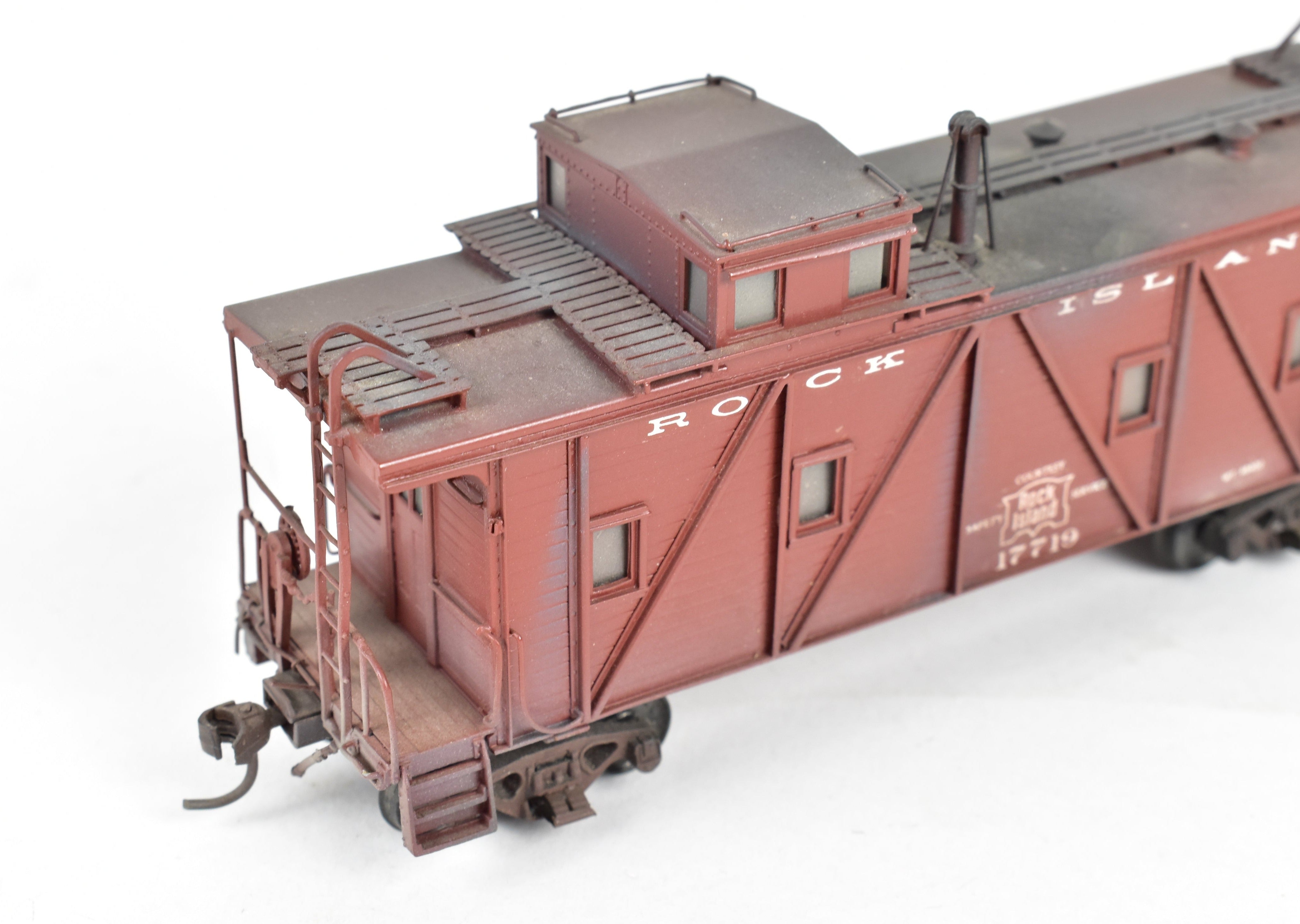 HO Scale Brass OMI - Overland Models, Inc. Custom Painted CRI&P - Rock Island Wood Caboose Model #17719