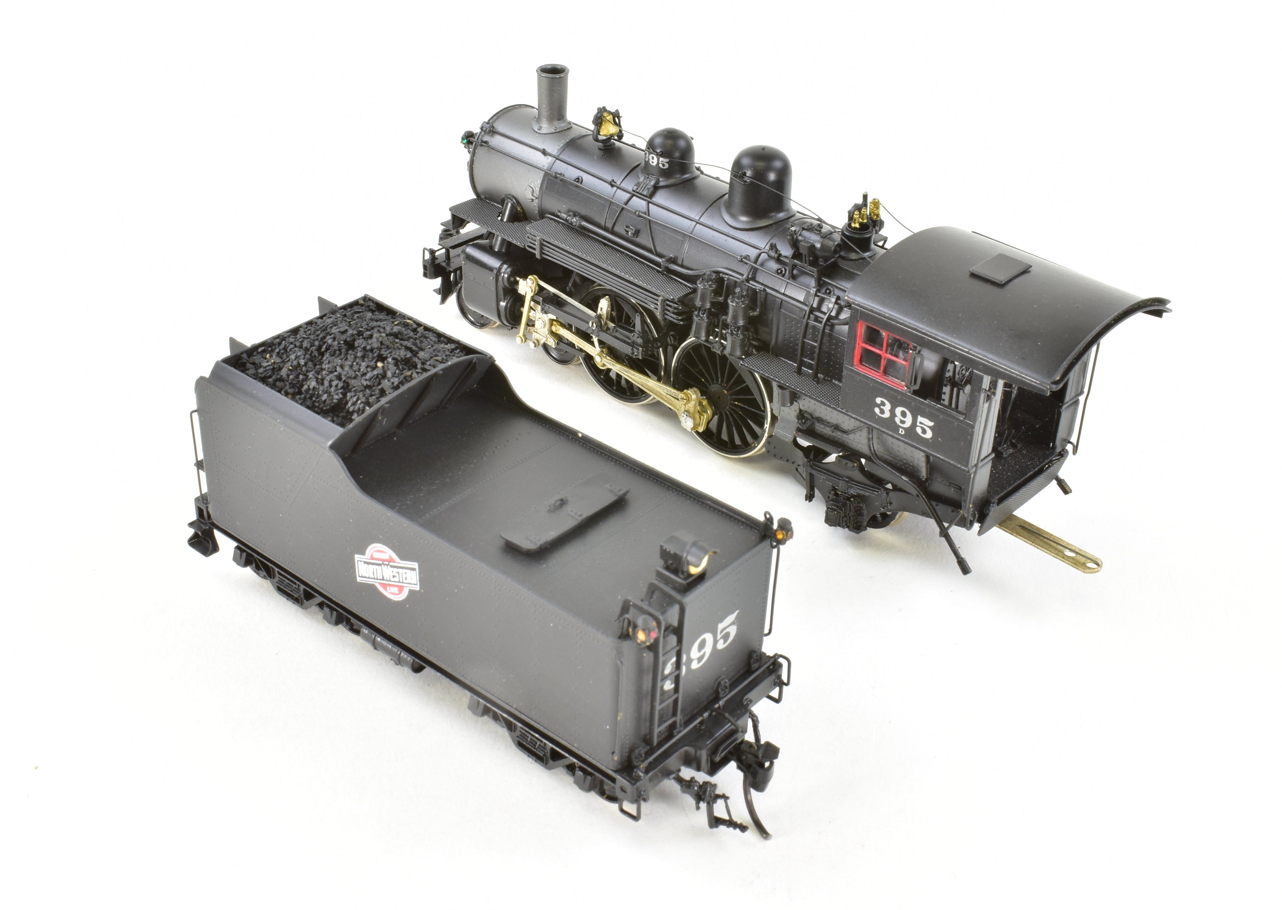 HO Scale Brass Model Train - Overland Models' Chicago & North Western D 4-4-2 Atlantic Professionally Painted Locomotive