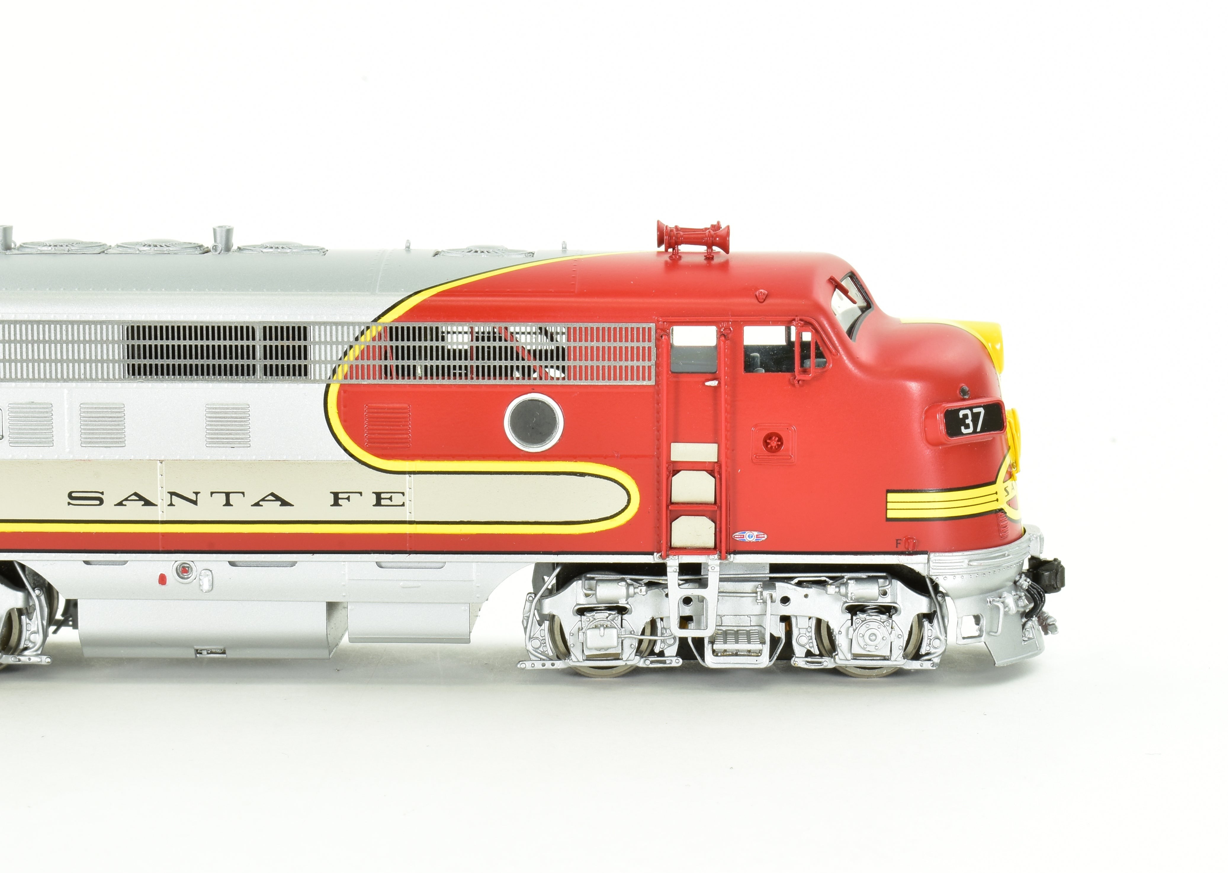 High - Quality HO Scale Brass Diesel Locomotive CON CIL - Challenger Imports ATSF Santa Fe Passenger Service EMD F7 A/B/B/A Set with Factory Painting and Plating