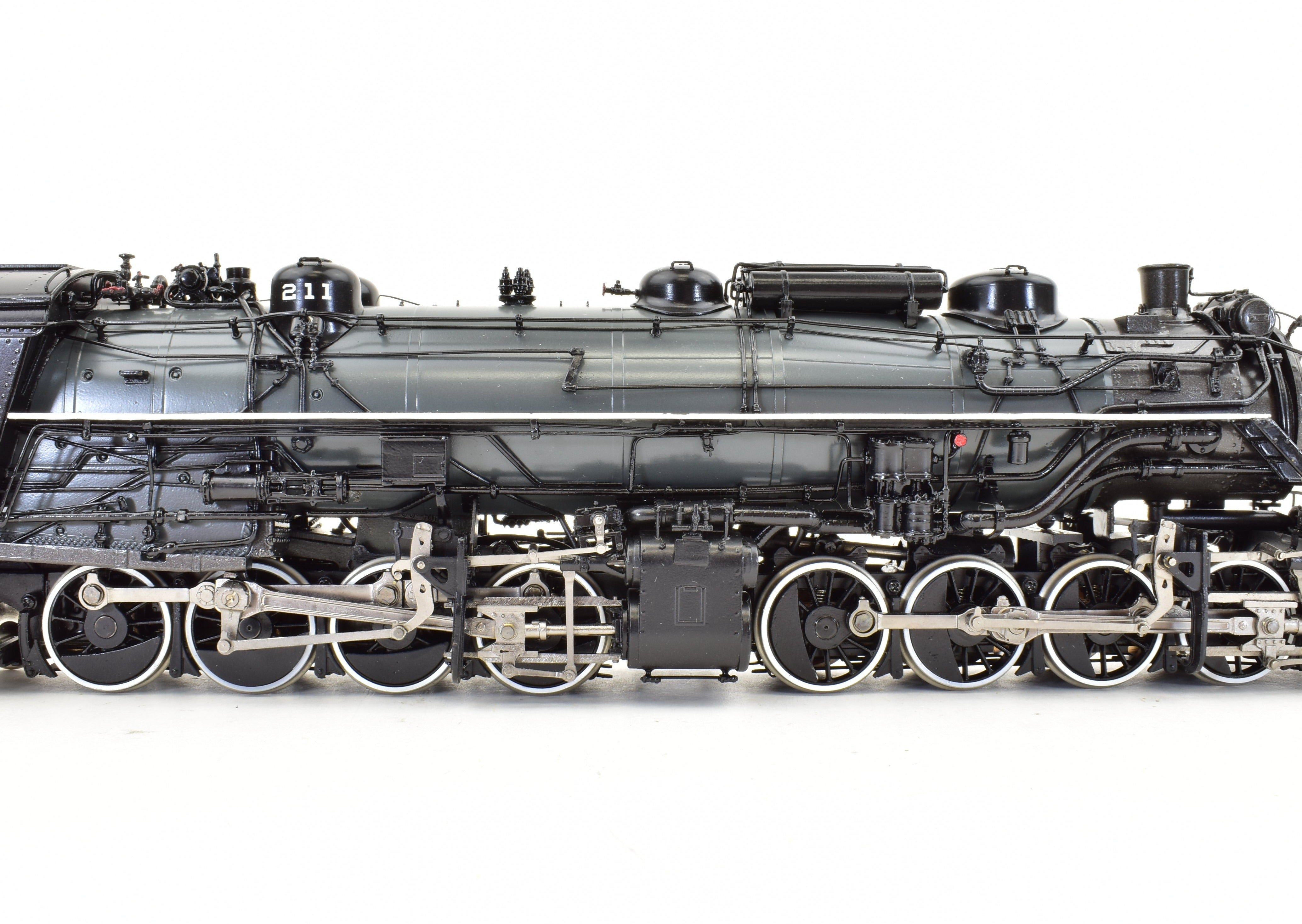 HO Scale Brass Steam Locomotive - Division Point (DVP) Duluth Missabe & Iron Range Class M - 2s 2 - 8 - 8 - 2 #211 with Grey Boiler Scheme and Factory Painted Finish