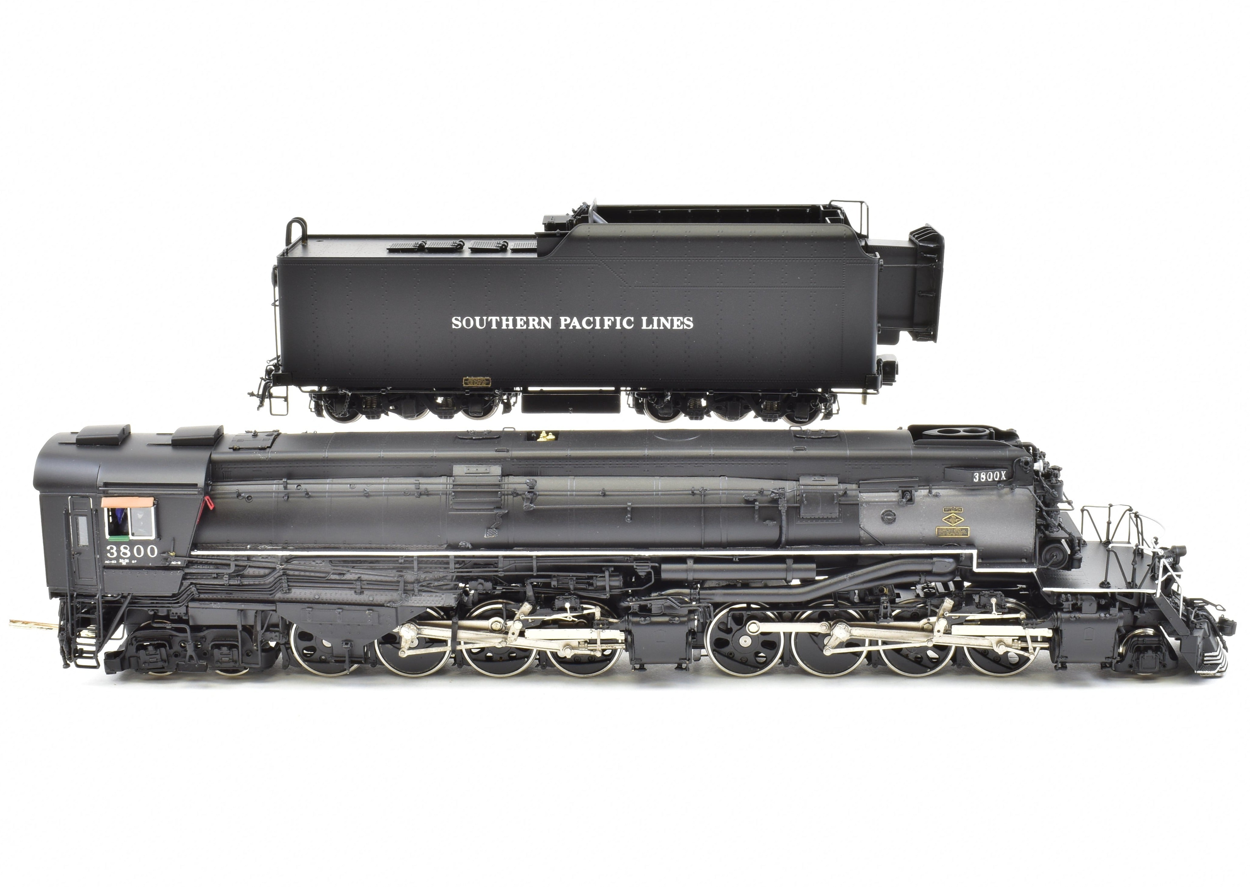HO Scale Brass Model Train CON Key Imports SP - Southern Pacific Class AC - 9 2 - 8 - 8 - 4 Coal - Fired Passenger Locomotive #3800