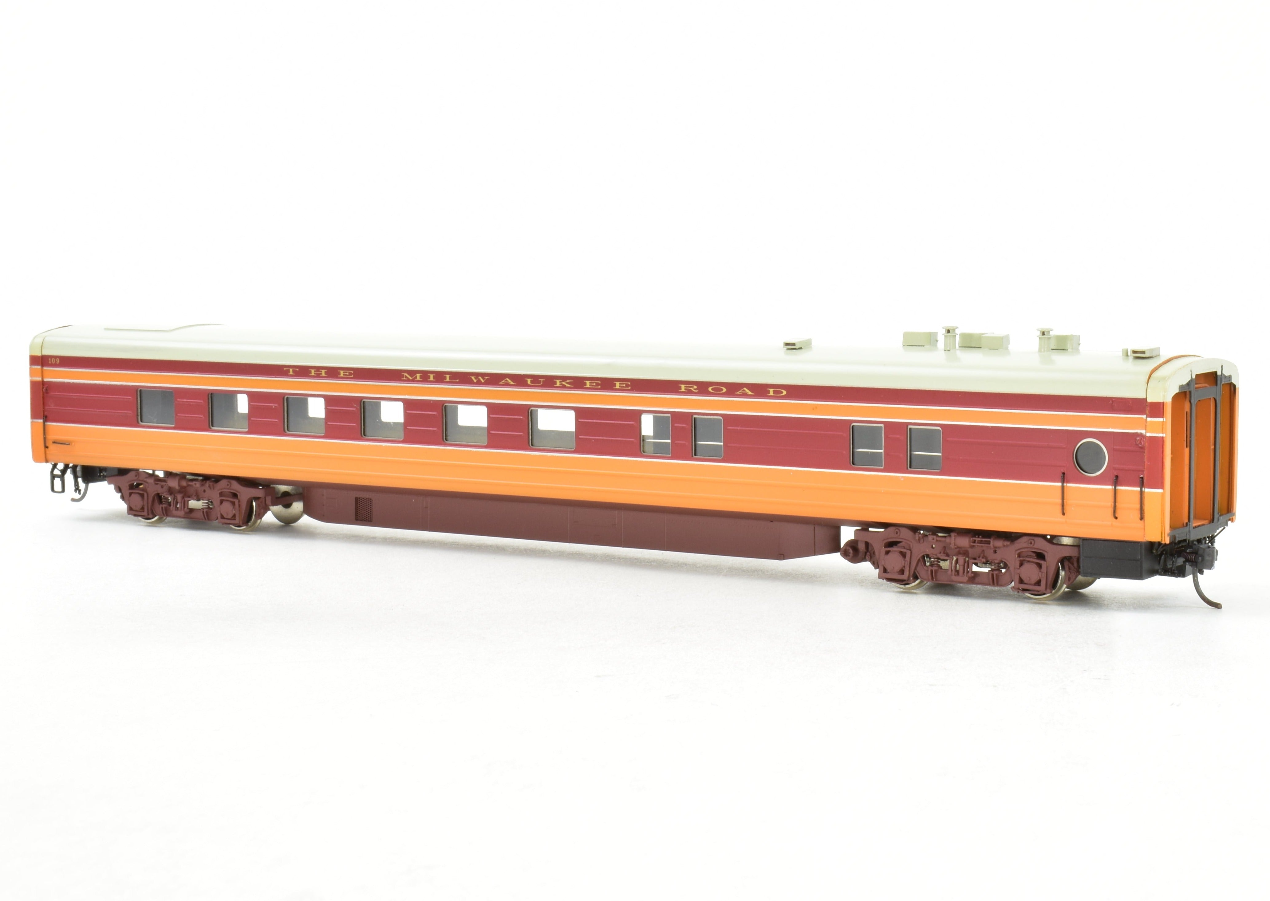 HO Scale Brass Model Train Set - Precision Scale Co. Milwaukee Road 1939 Hiawatha 9 - Car Factory - Painted Set
