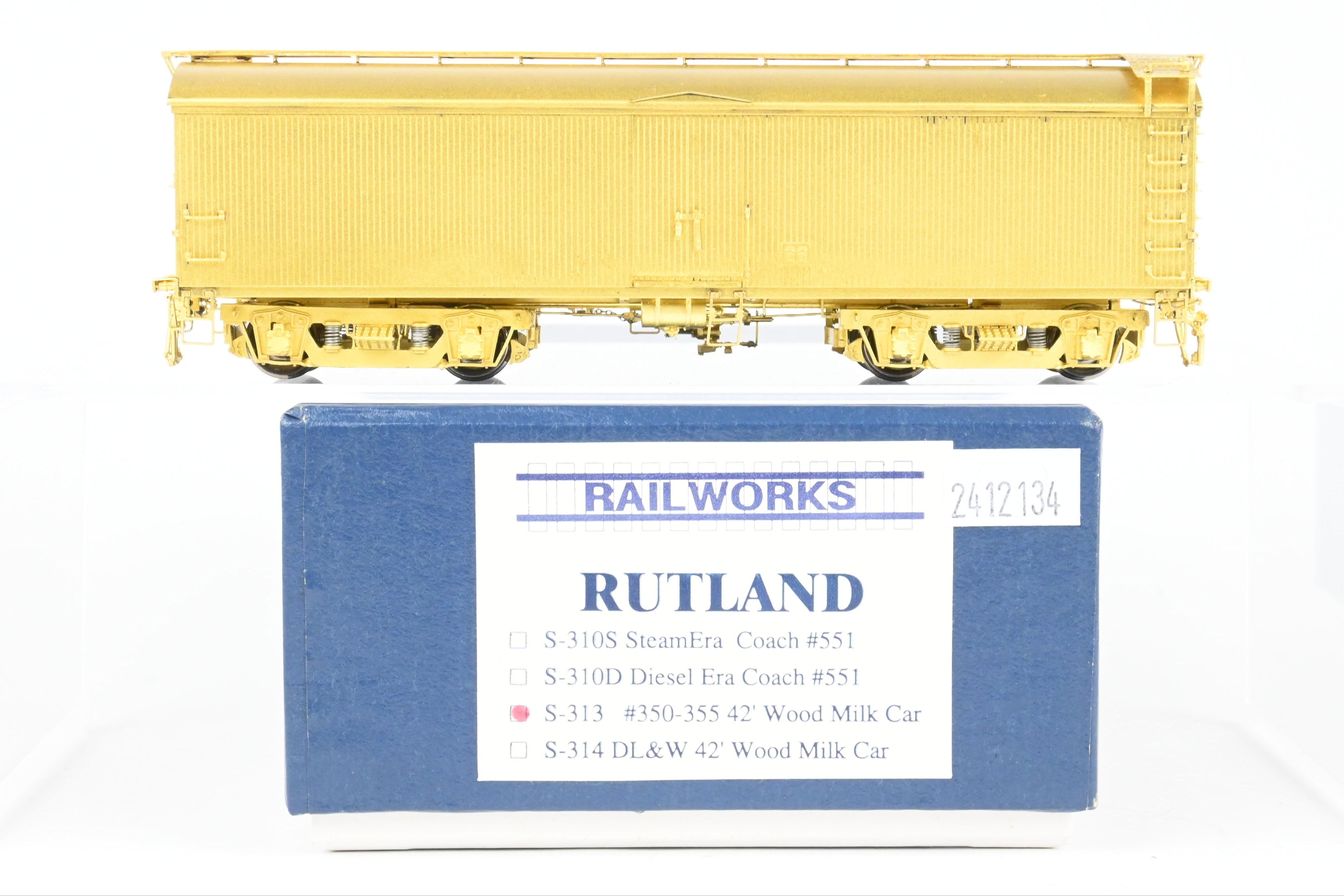 HO Scale Brass Model Railworks Rutland 42-Foot Wood Milk Cars from Serial Numbers 350 to 355
