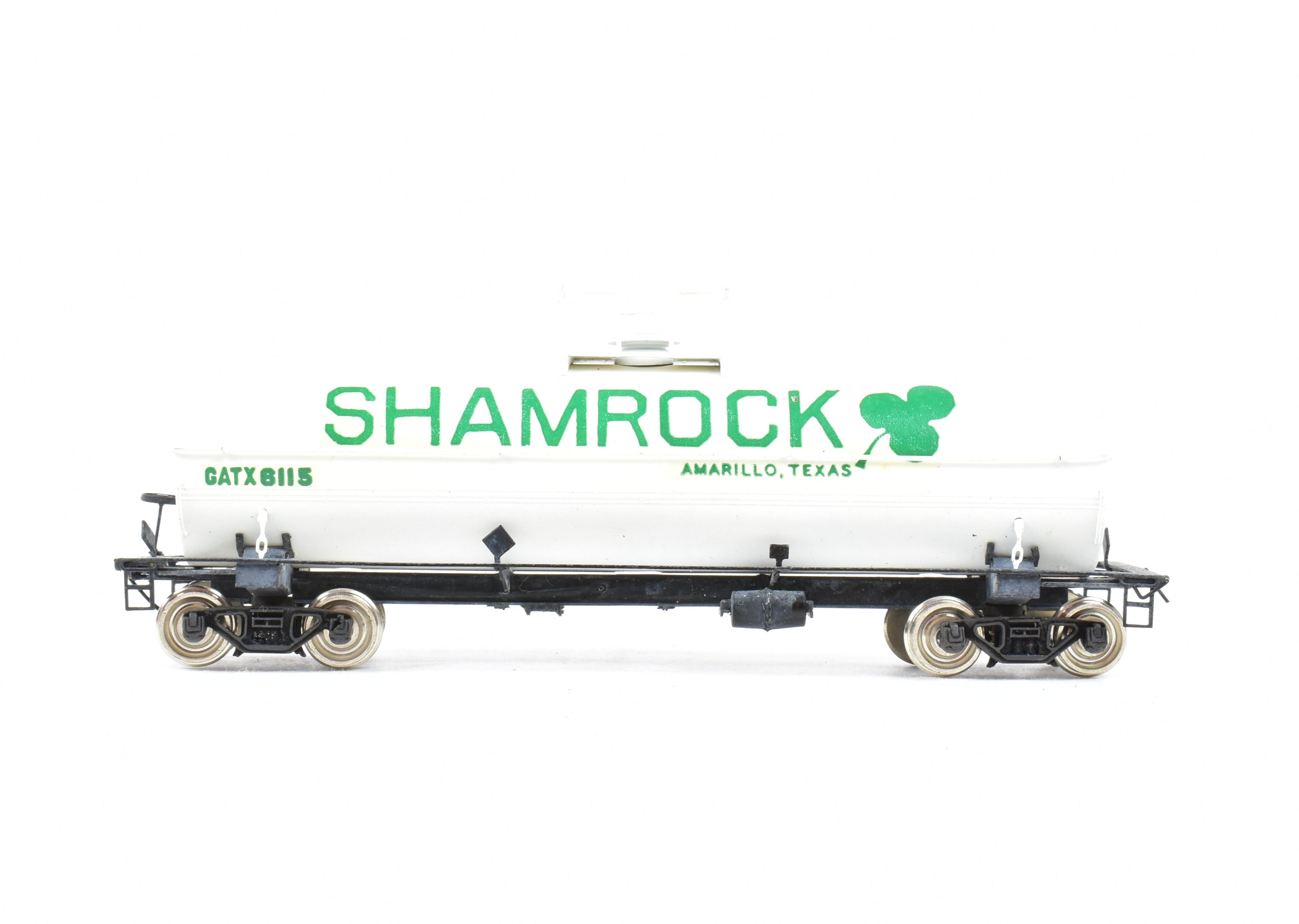 HO Scale Brass Precision Scale Co. 11,141 Gallon White Shamrock Painted Tank Car