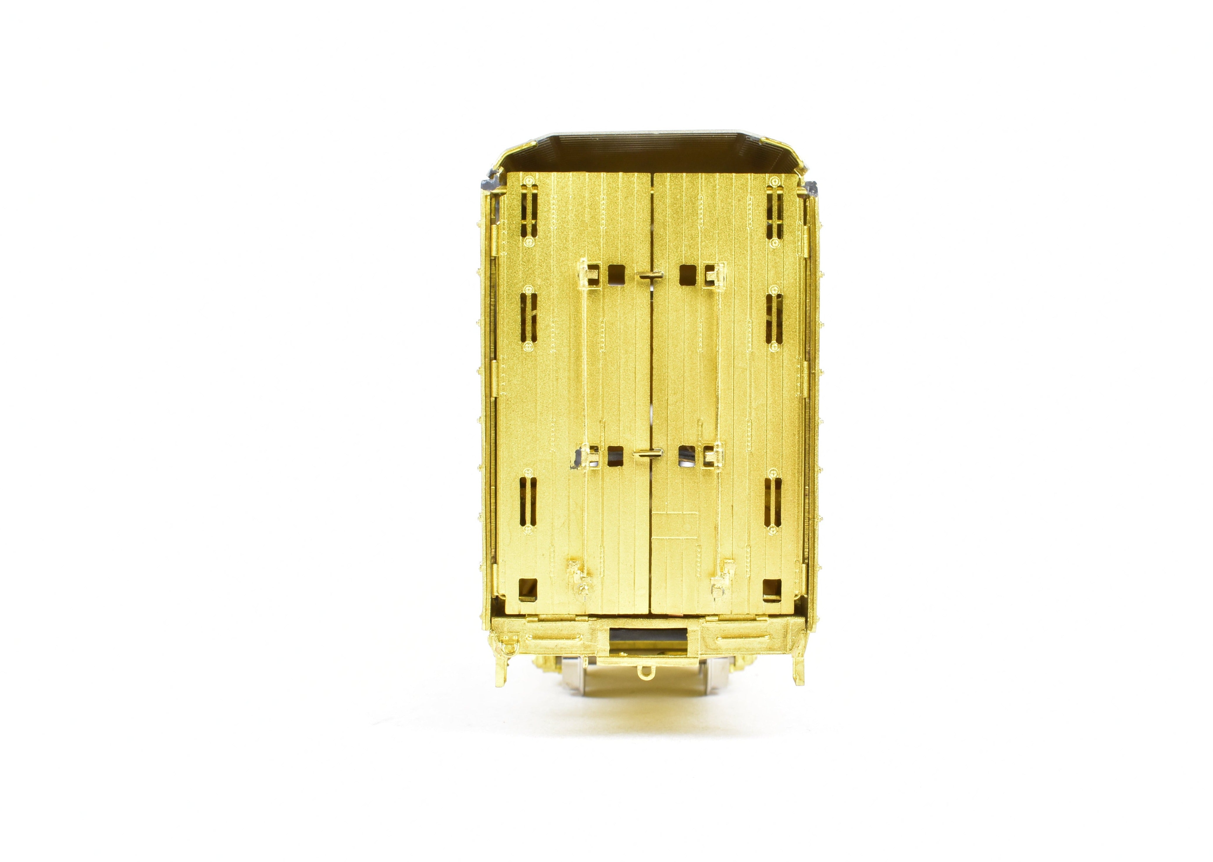 HO Brass OMI Overland Safe-T-Pack Tri-Level Auto Rack with Special Doors (ATSF, FEC, N&W, WP)