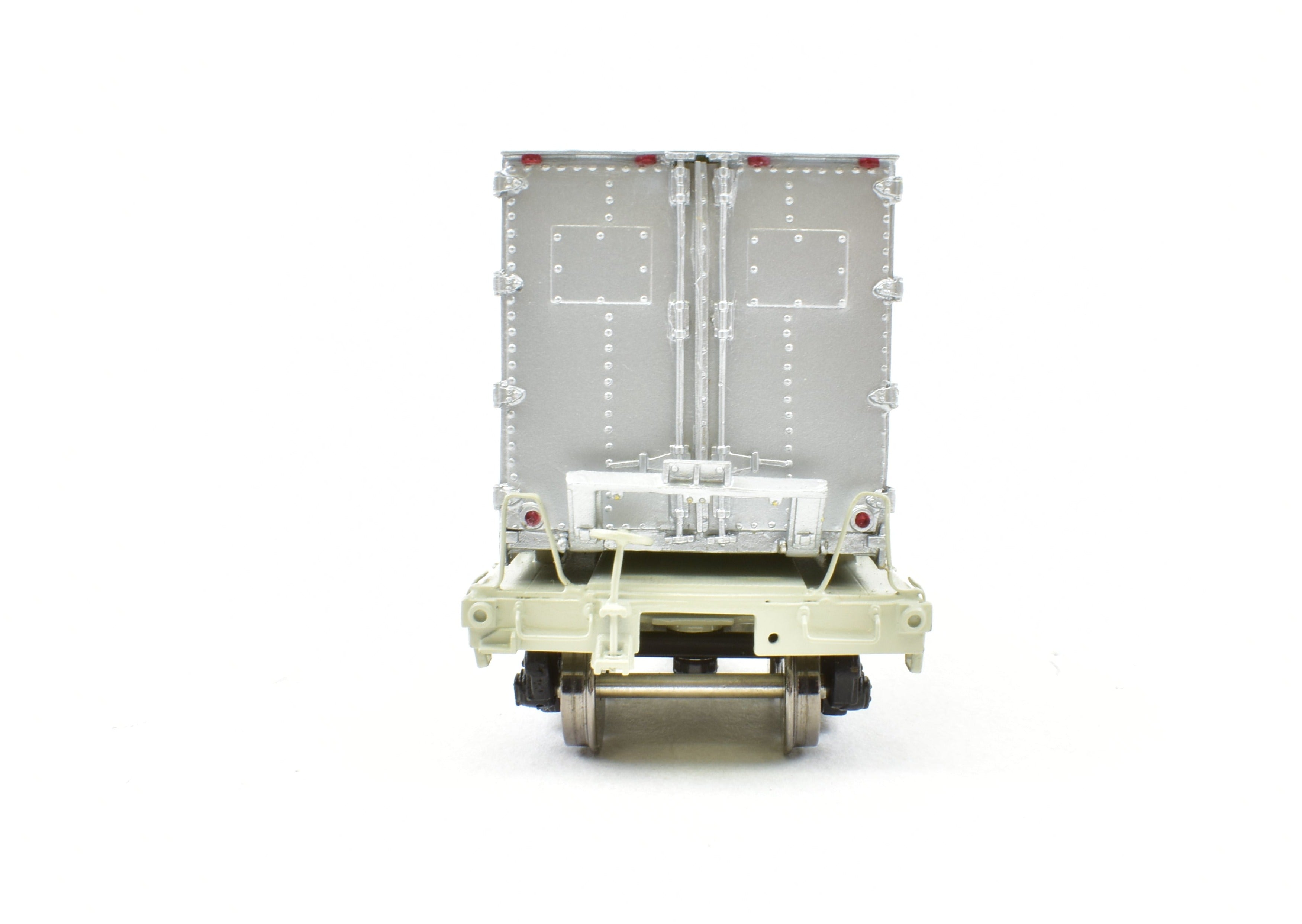 HO Scale Brass NYC - New York Central Flexi - Van Mk II 80' Flat Car with Trailers from Overland Models, Inc. (FP)
