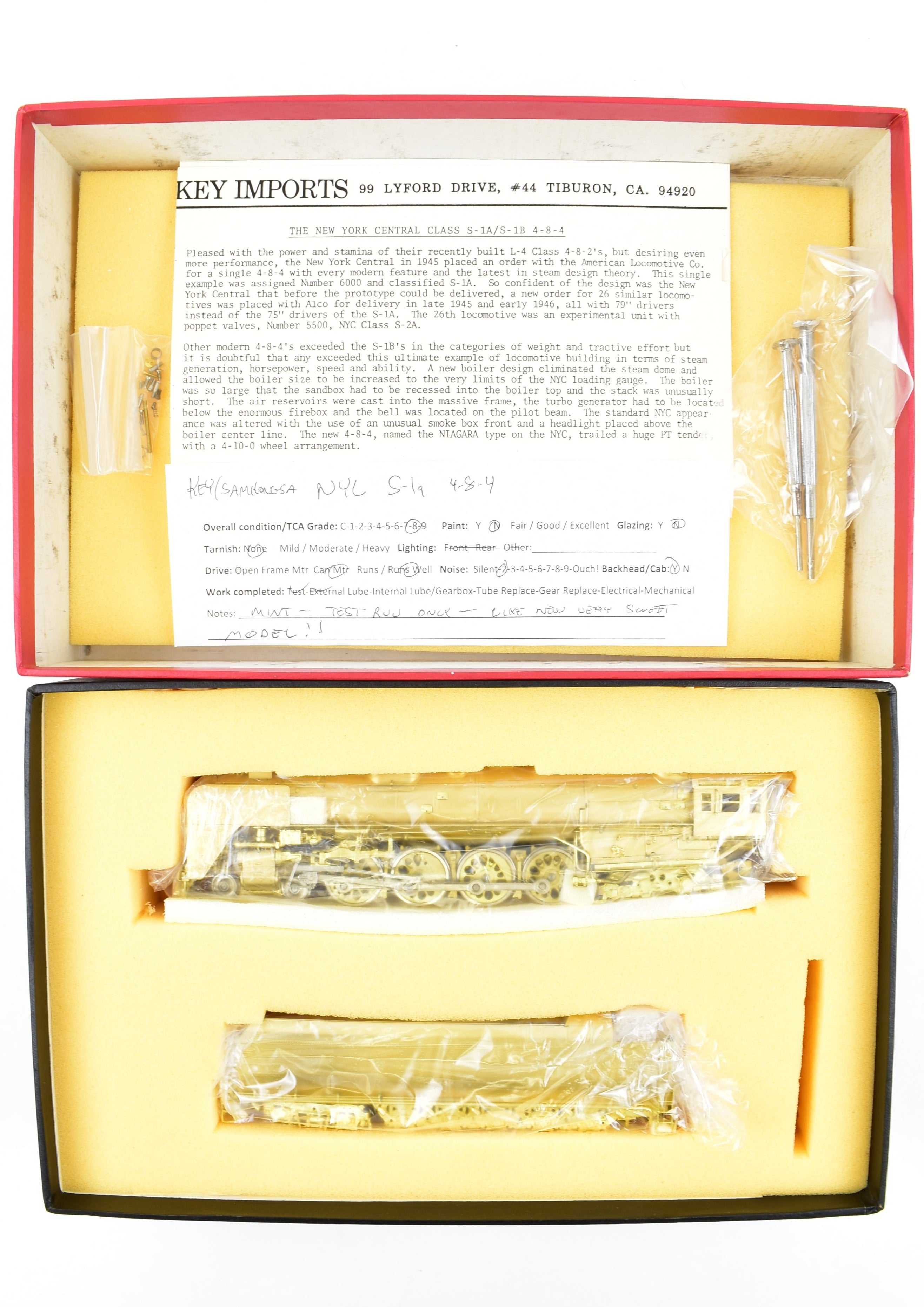 HO Scale Brass Model Train - Key Imports NYC New York Central S - 1a 4 - 8 - 4 Niagara Locomotive Replica