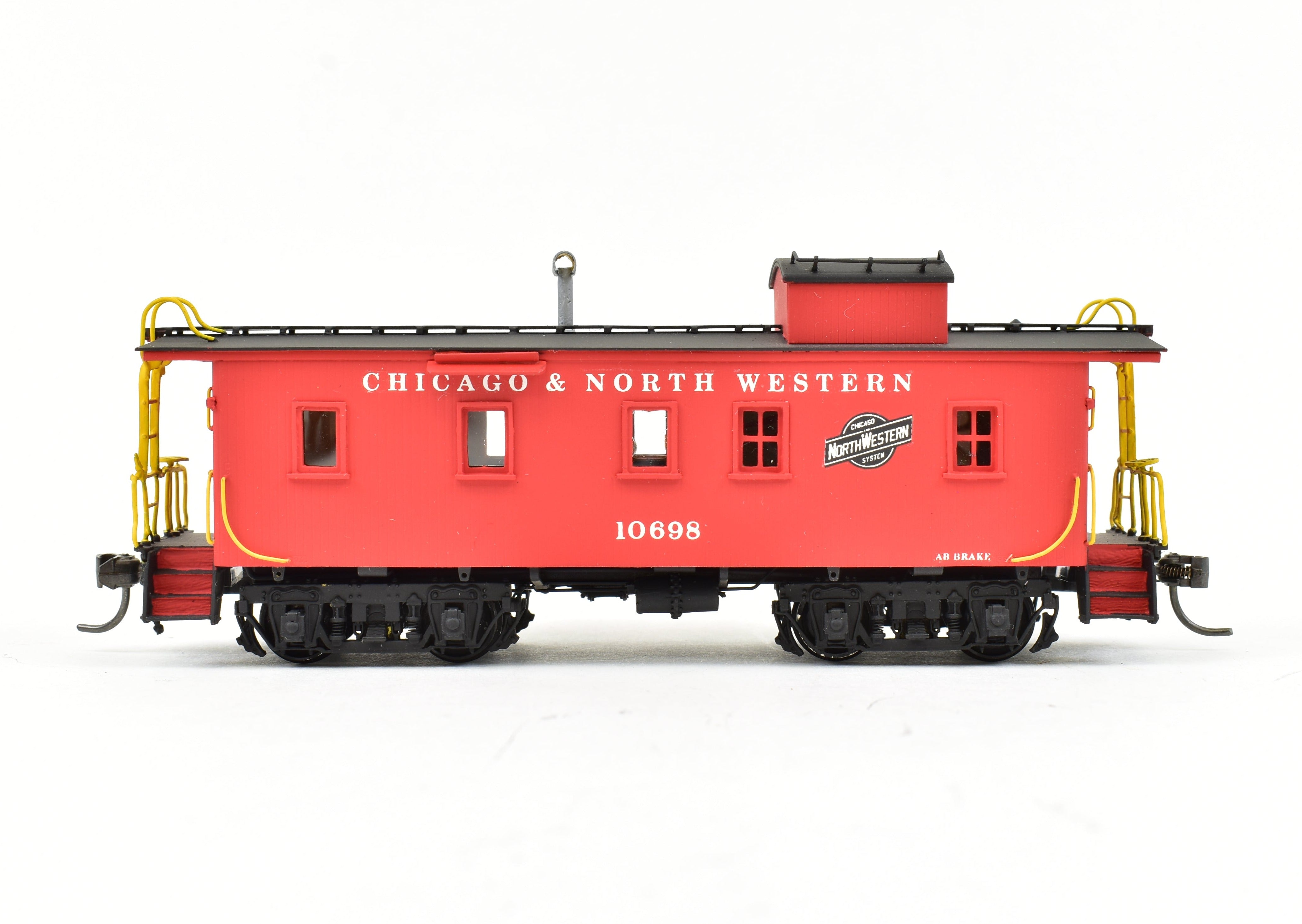 HO Scale Brass OMI - Overland Models, Inc. Chicago & North Western (C&NW) Wood Caboose Professionally Painted Model for Model Train Enthusiasts