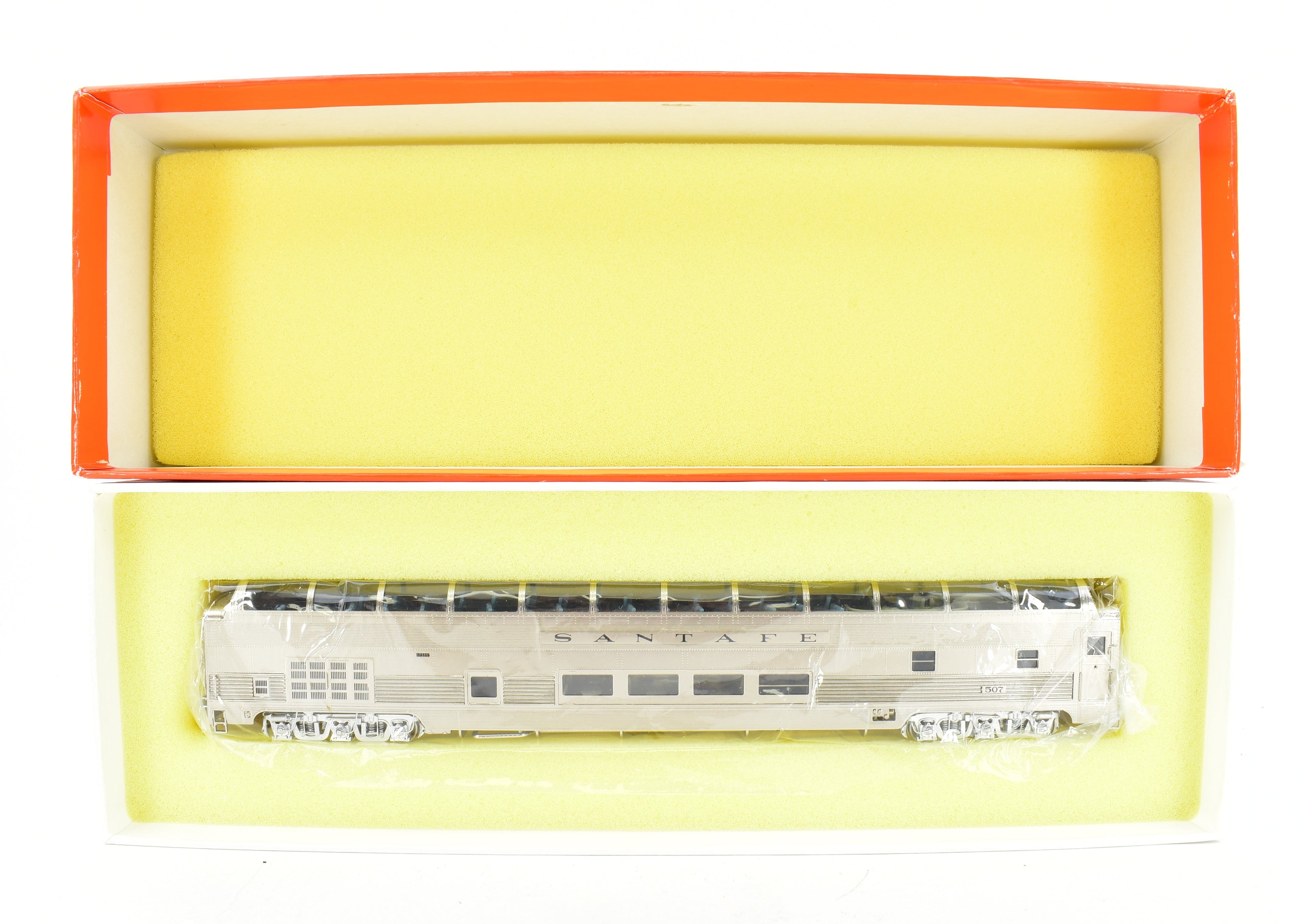 HO Scale Brass Precision Scale Co. ATSF - Santa Fe Dome Lounge Model Train Car Factory Painted #507