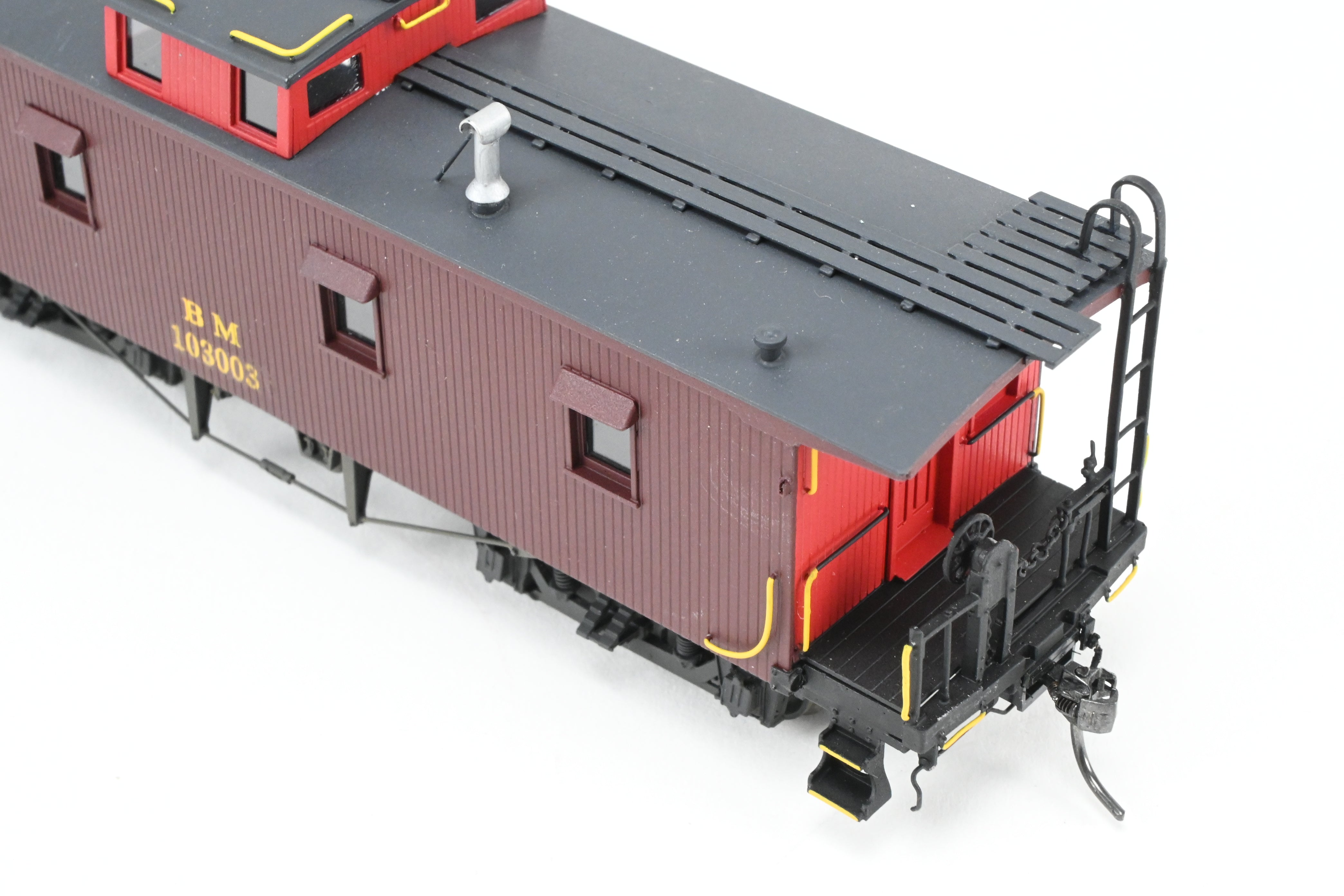 HO Scale Brass Railworks Boston & Maine Rebuilt Milk Car to Caboose Model - FP No. 103003