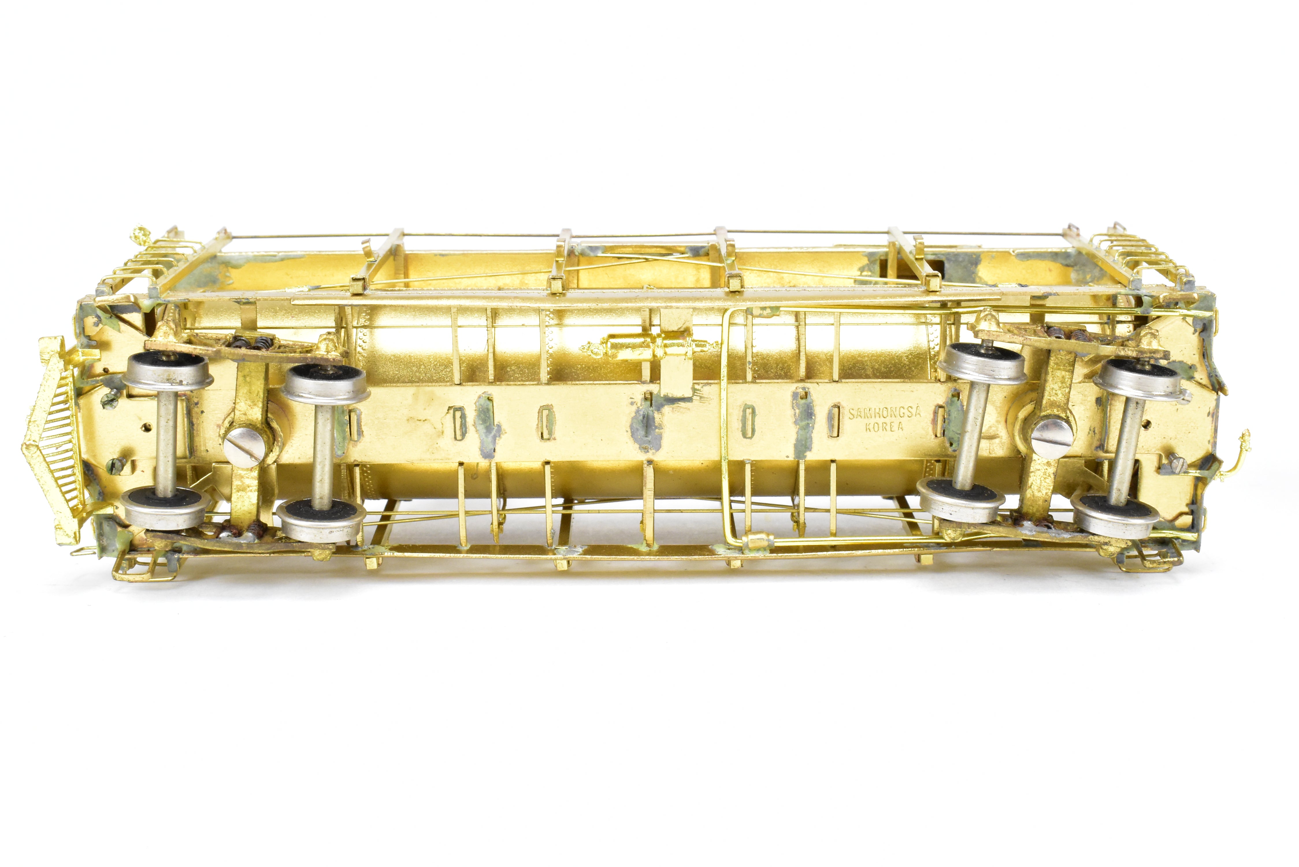 1977 HO Brass Southern Pacific Fire Train Set T-1 4-6-0 with Two Tank Cars, Missing 2 Ladders
