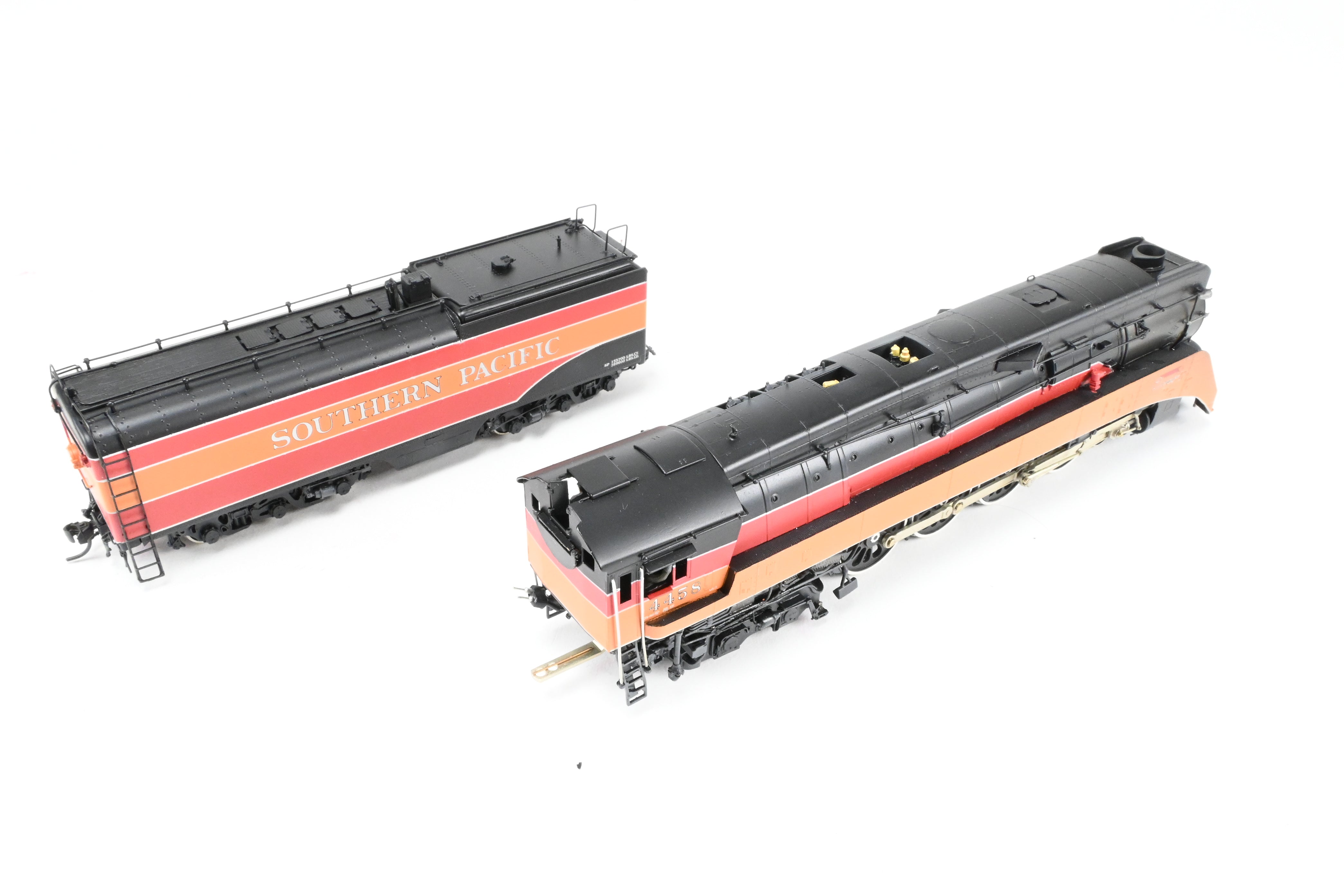 HO Scale Brass Model Train CON Key Imports SP - Southern Pacific GS - 5 4 - 8 - 4 Late Daylight Custom Series #84 Road No. 4458 with Light Weathering and PFM Sound Function