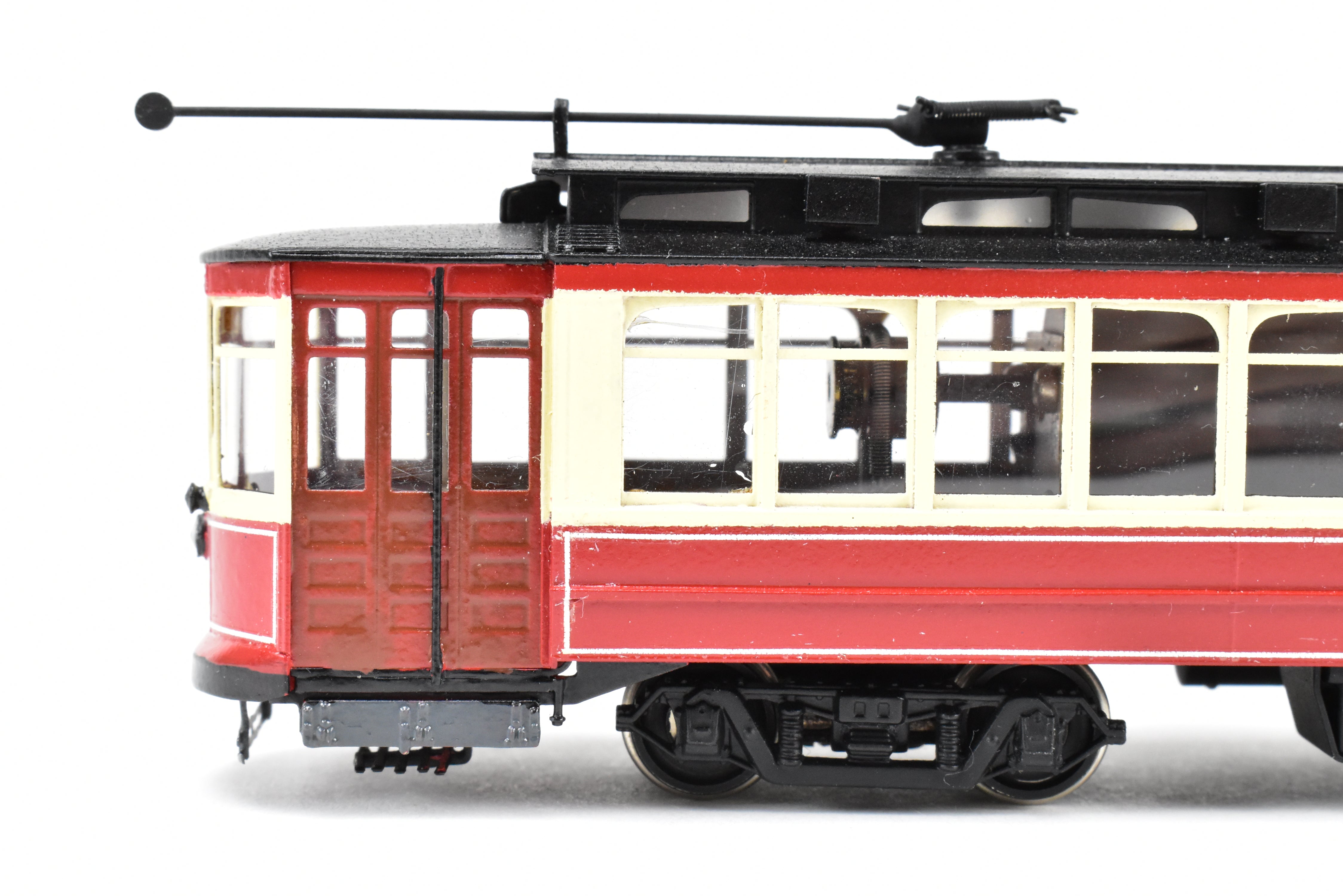 HO Scale Brass Interurban Model - Fairfield Models 347 CSL Chicago Surface Lines Short Brill Car with Custom Paint Job, Road Number 5124, in REBOXX Packaging