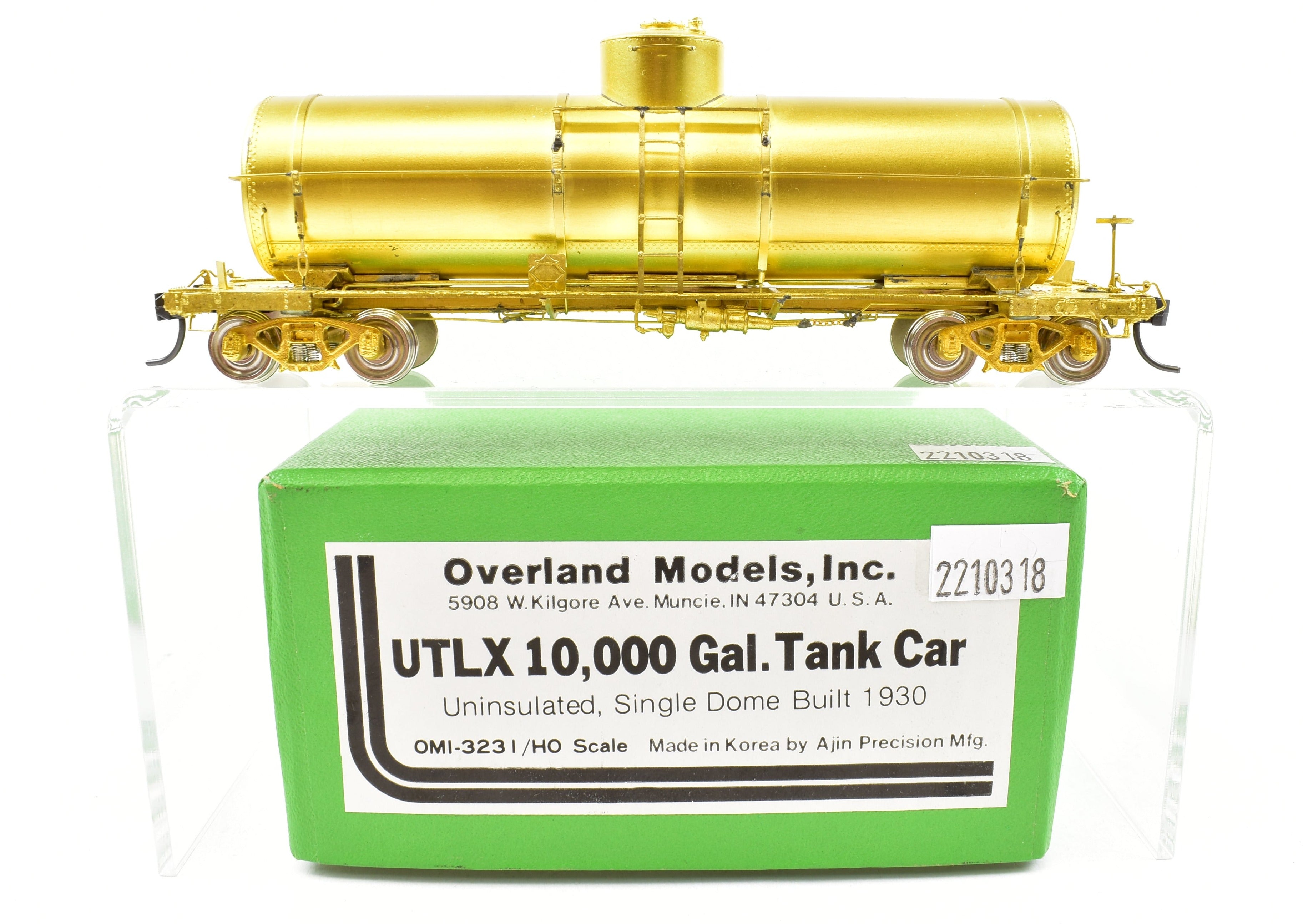 HO Scale Brass OMI - Overland Models, Inc. Various Roads UTLX 10,000 Gallon Tank Car Model for Model Trains Enthusiasts