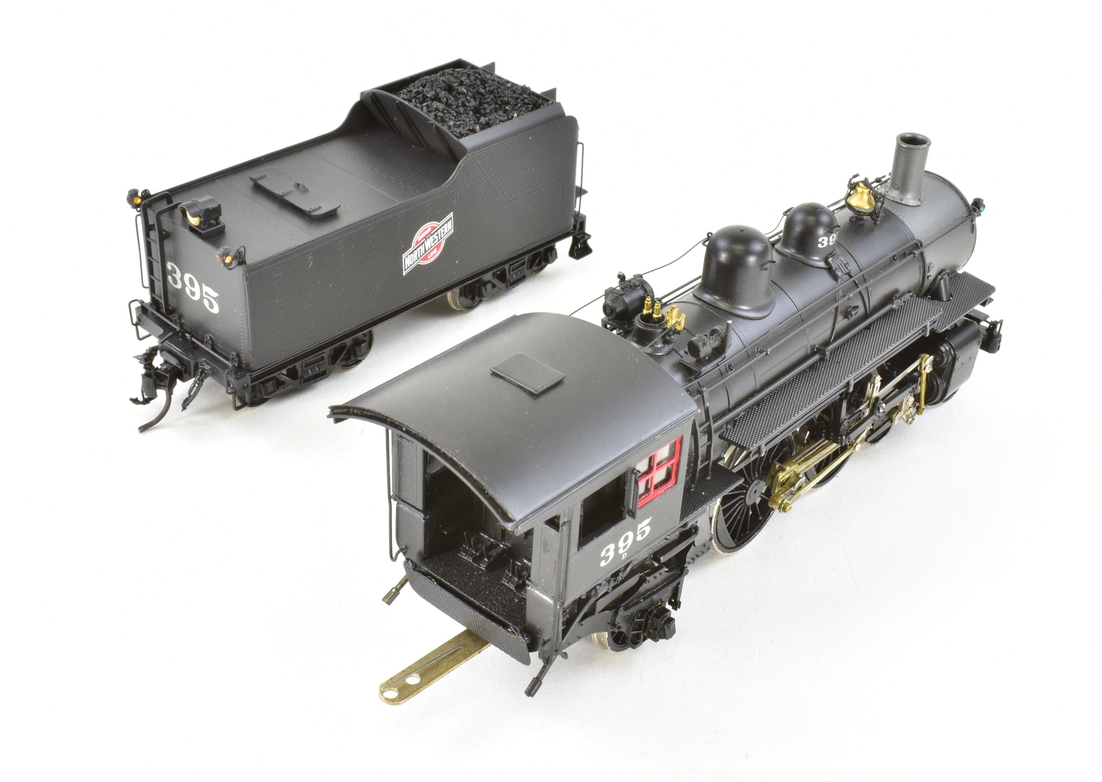 HO Scale Brass Model Train - Overland Models' Chicago & North Western D 4-4-2 Atlantic Professionally Painted Locomotive