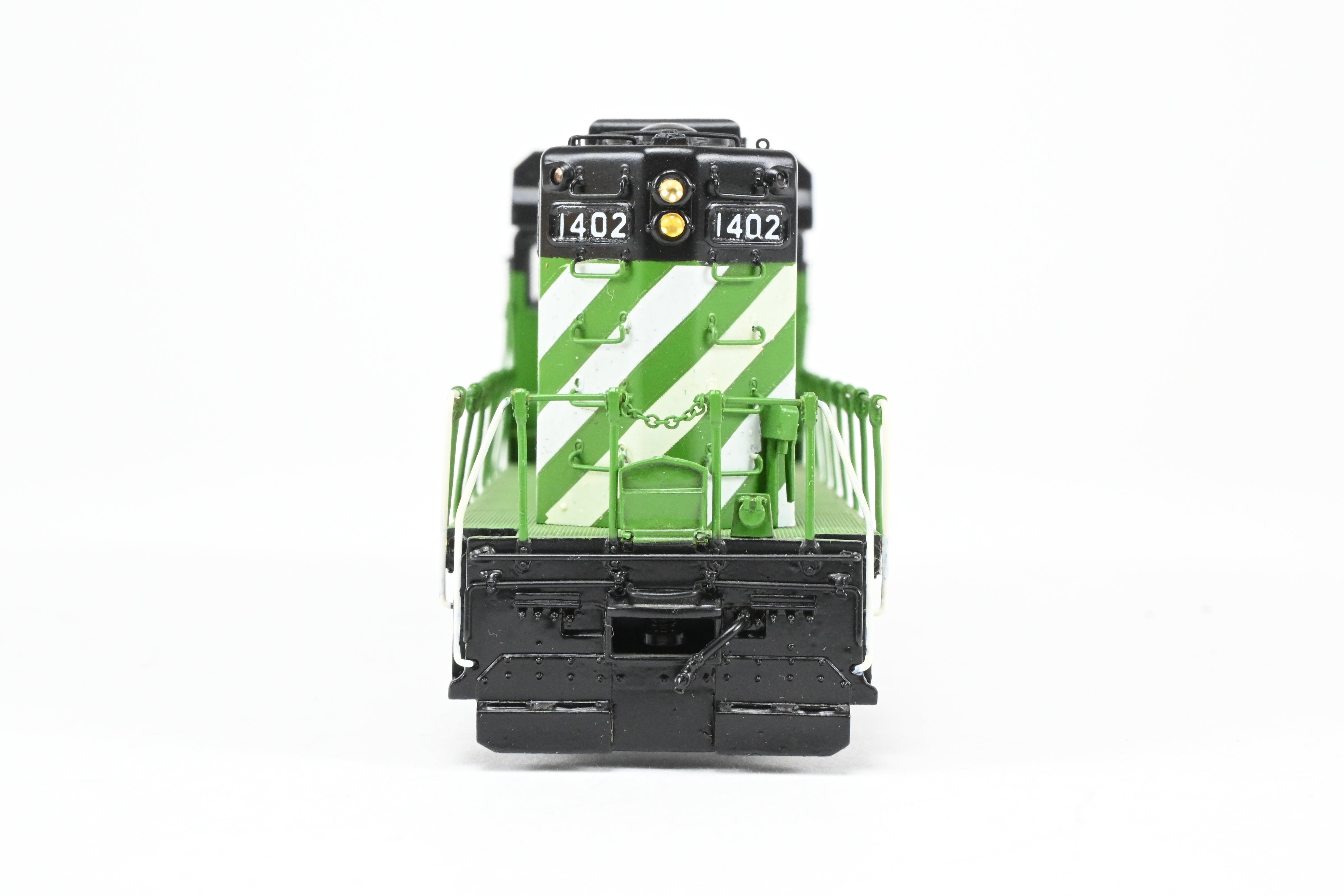 HO Scale Brass Model Train - Oriental Limited BN - Burlington Northern EMD GP - 7 Chop Nose Locomotive with Custom Painting and Numbering CP #1402