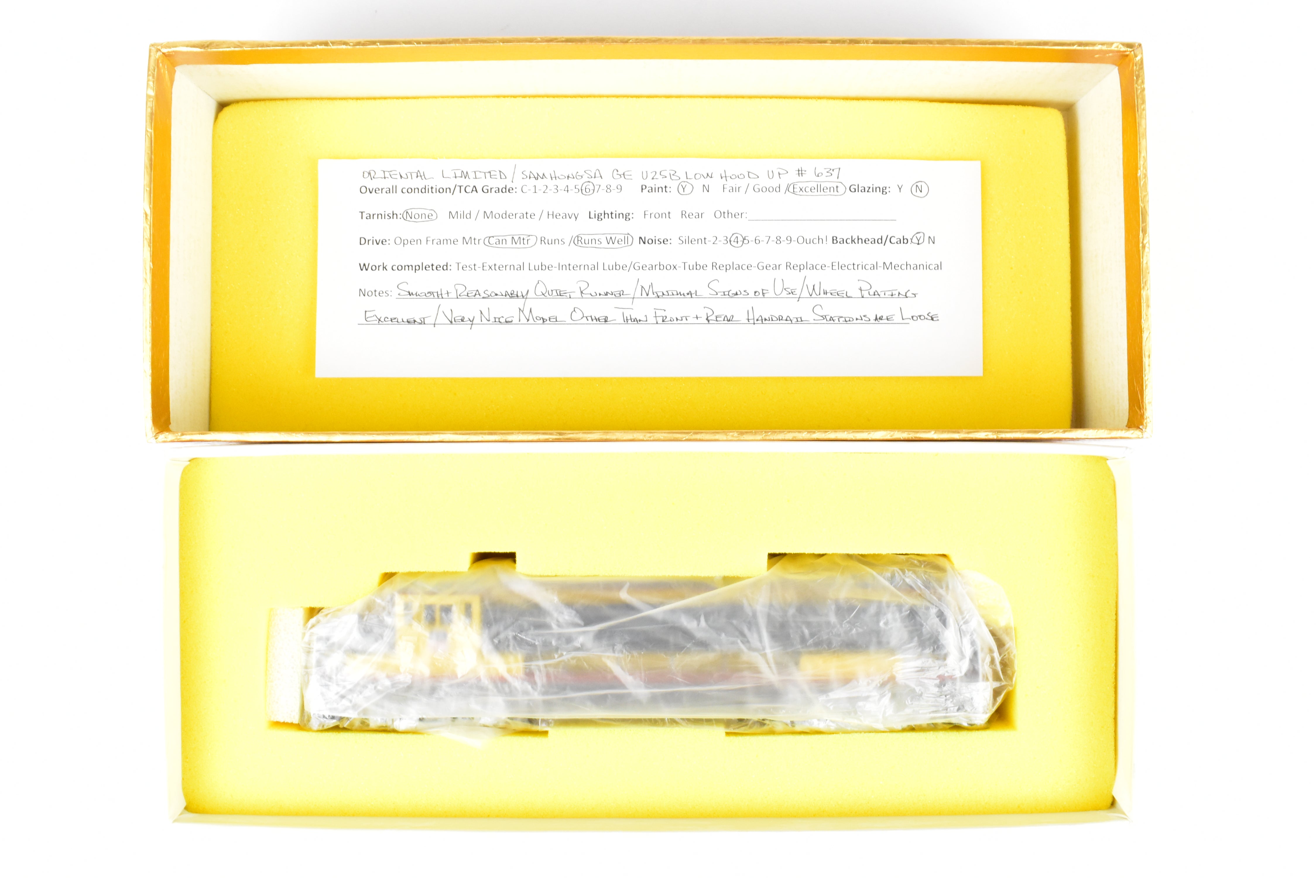 HO Scale Brass Model Train - Union Pacific GE U25B 2500 HP Low Hood (Intermediate) - Oriental Limited Edition, FP No. 637