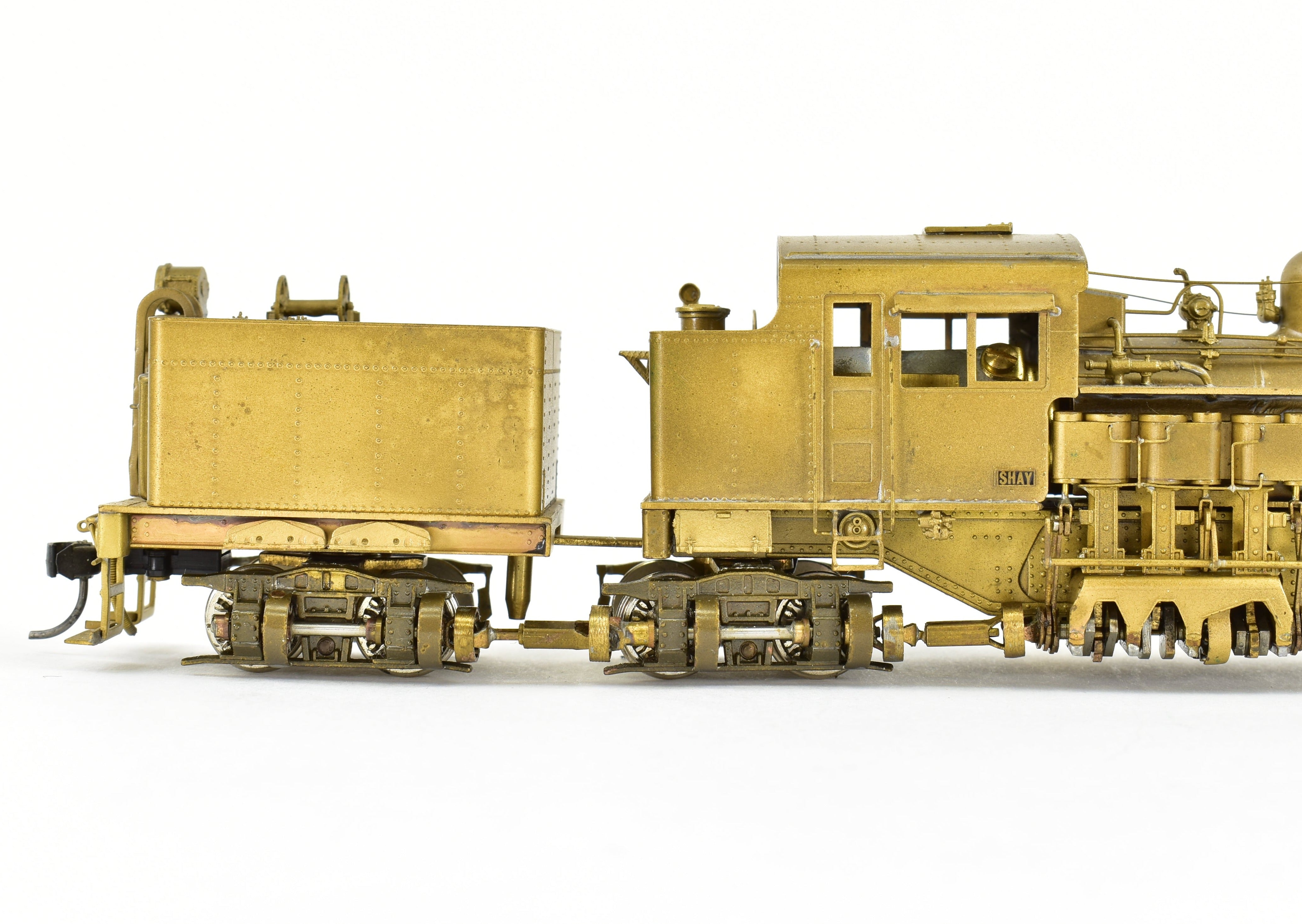 HO Scale Brass PFM - United Brand 3-Truck Pacific Coast Shay Geared Locomotive Model for Logging Roads