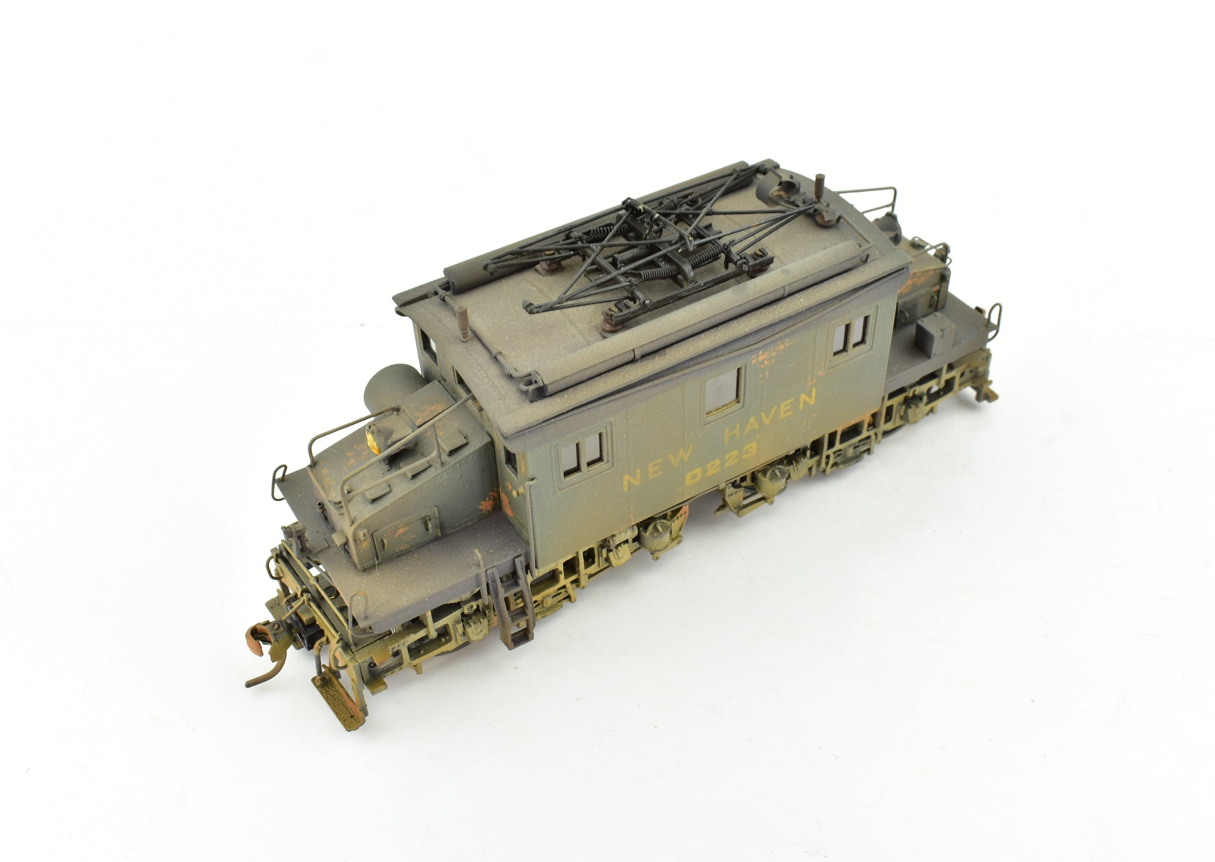 HO Scale Brass OMI - Overland Models Inc. New Haven EY - 2 Electric Switcher Model Locomotive Custom Painted with Unique Weathering 0223