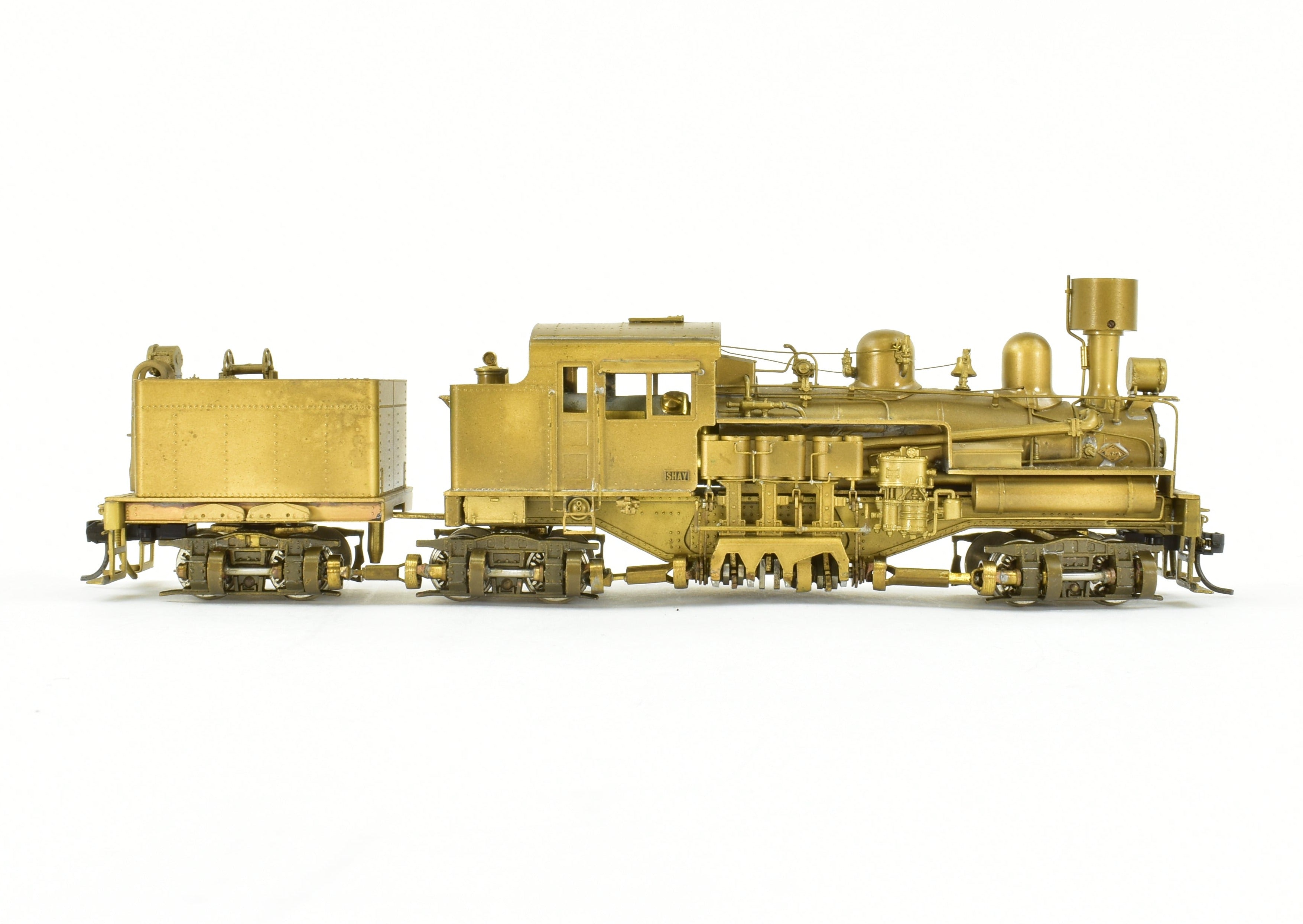 HO Scale Brass PFM - United Brand 3-Truck Pacific Coast Shay Geared Locomotive Model for Logging Roads