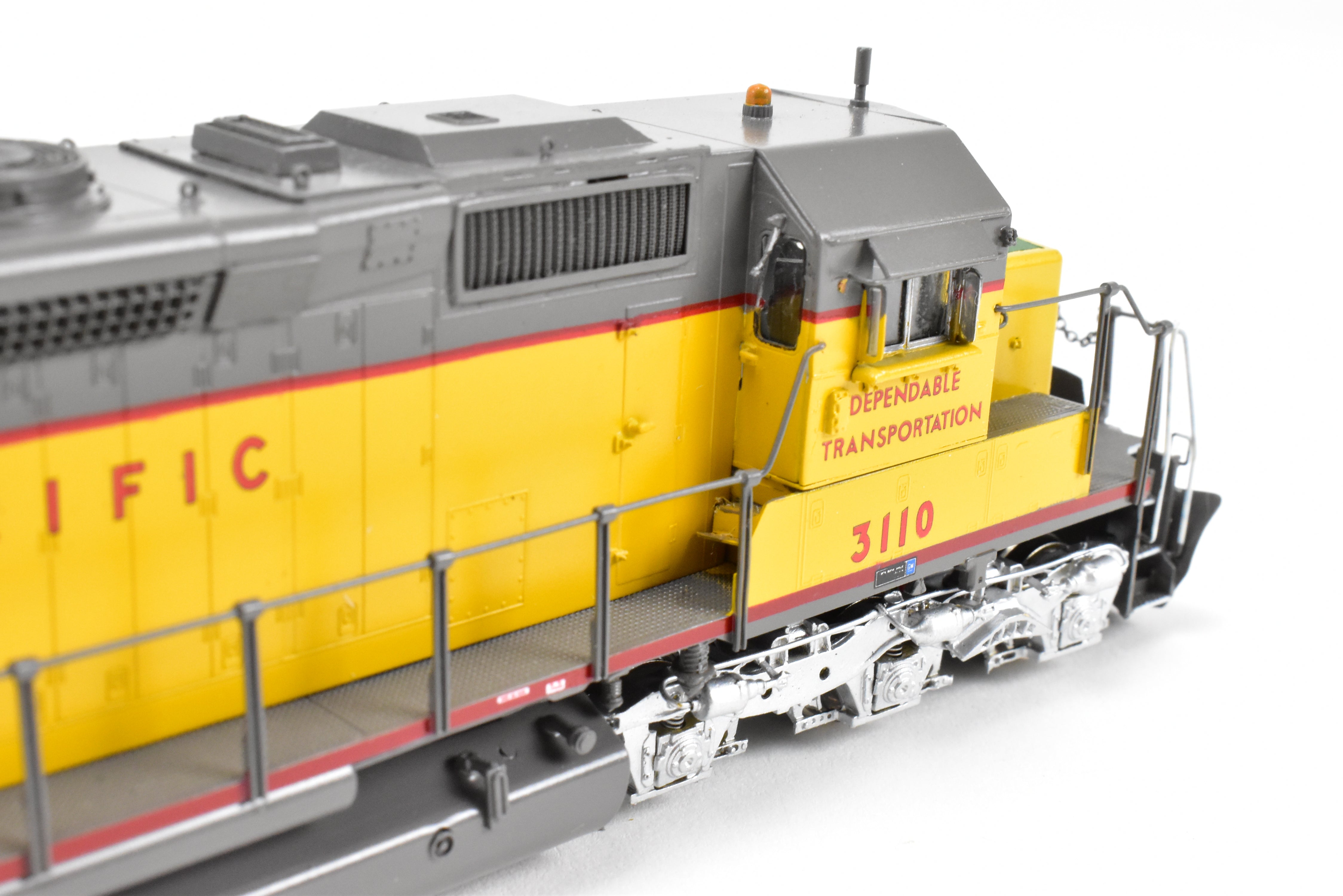 HO Scale Brass Model Train by Overland Models Inc. - Union Pacific EMD SD40 Locomotives with Road Numbers from 3083 to 3122, Specifically CP #3110