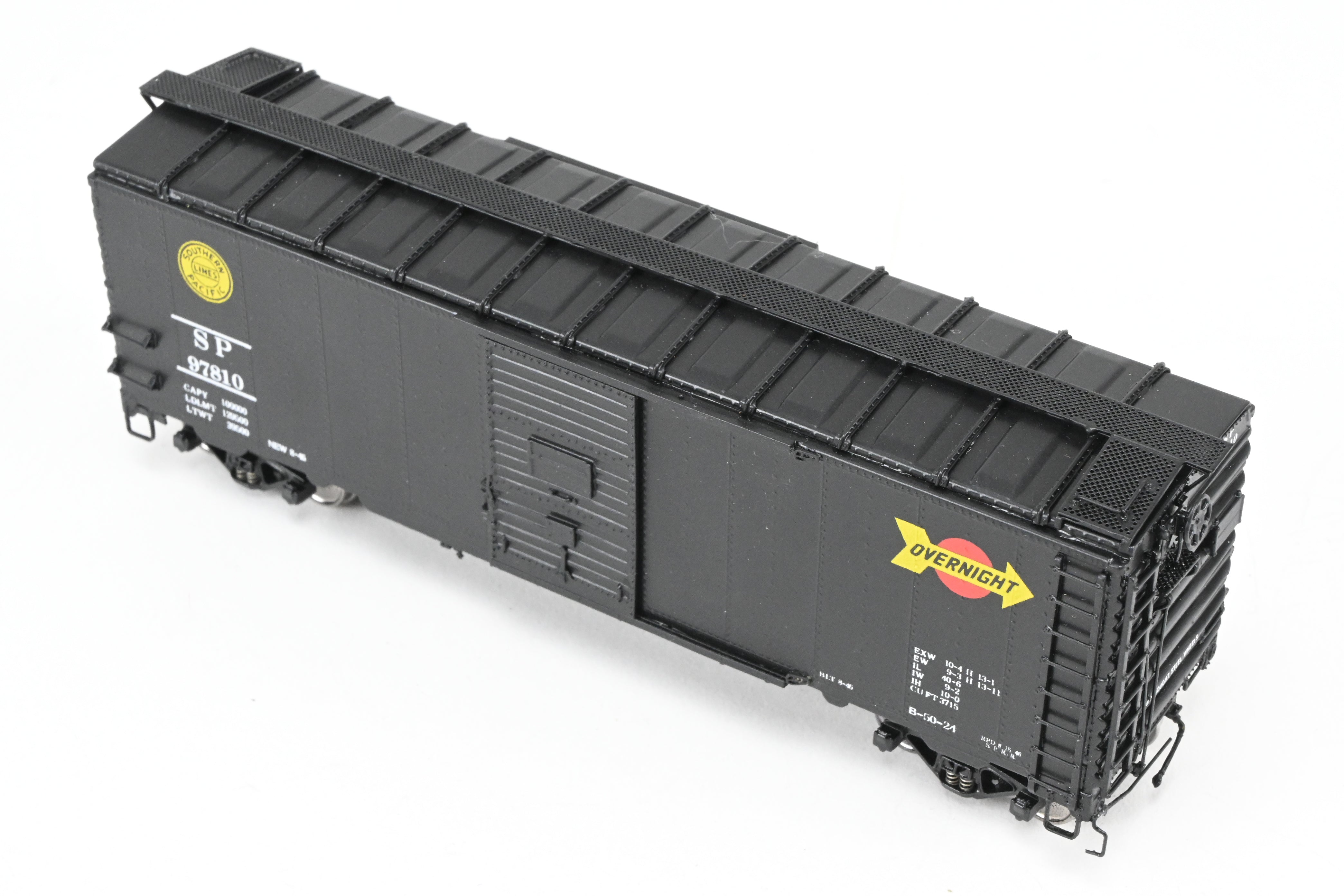 HO Scale Brass Model of Southern Pacific Overnight Boxcar B-50-24 Class with ASF A-3 Trucks, Beaver Creek Special Collector's Edition, FP No. 97810