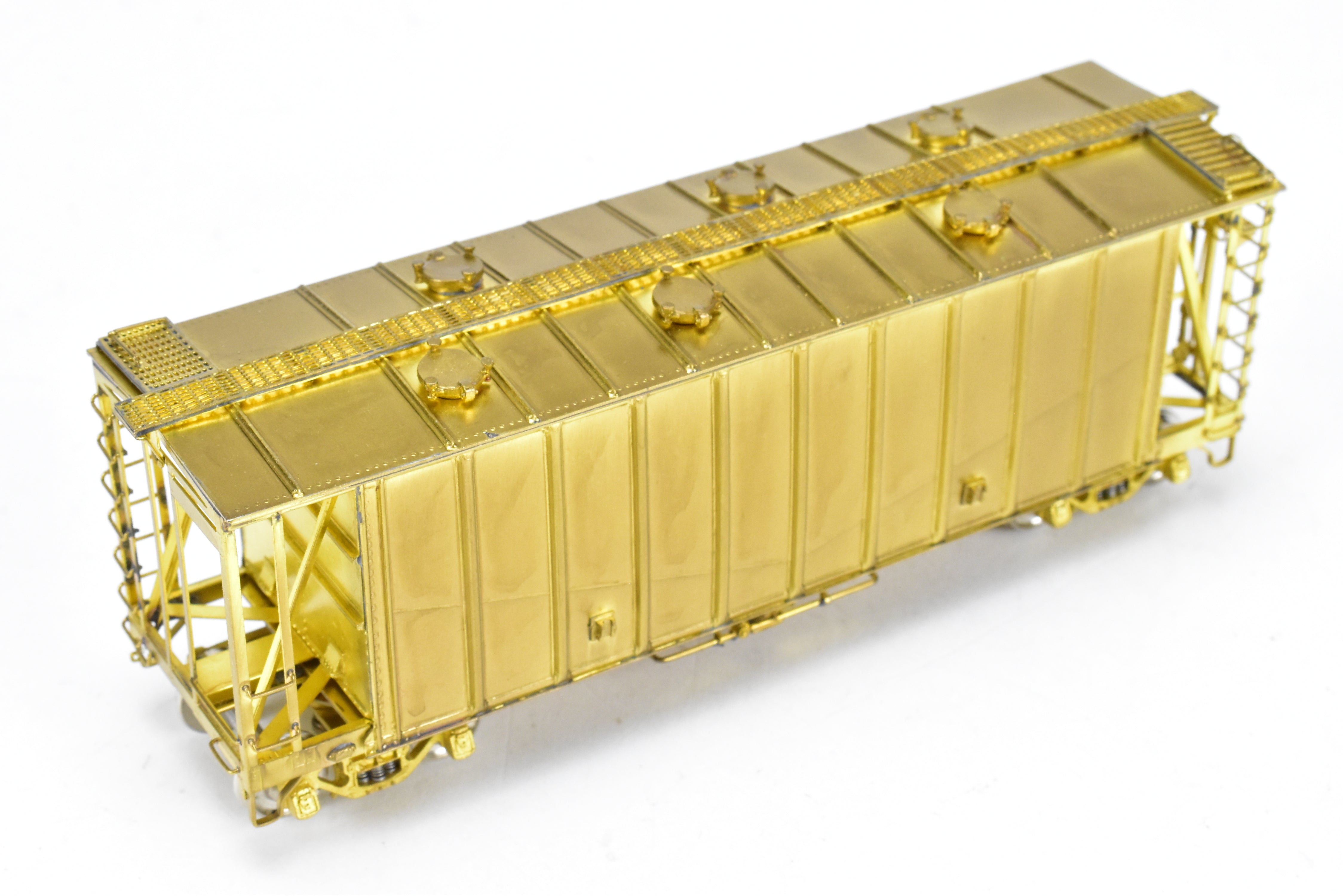HO Scale Brass Airslide Covered Hopper Models by Overland Models, Inc. for Various Railroad Roads